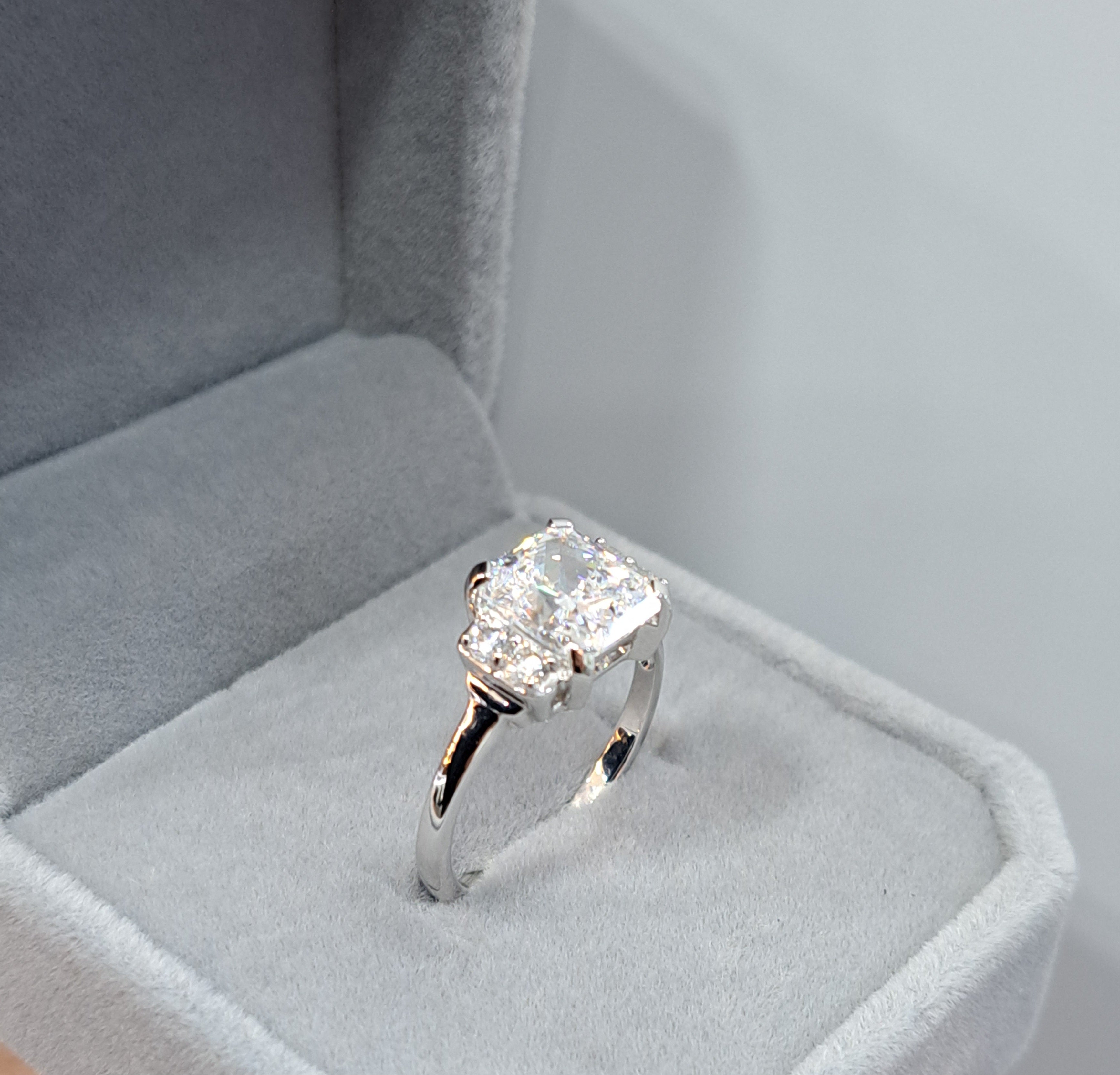 Radiant Simulated Diamond Ring
