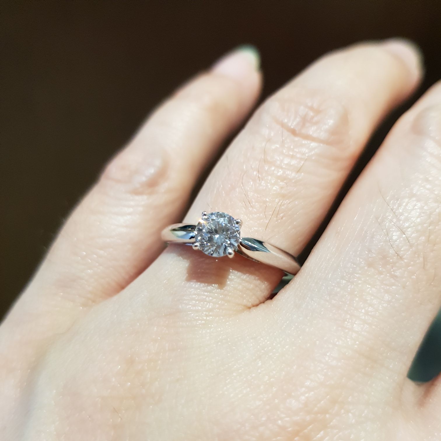 0.63 carats Ribbon Engagement Ring