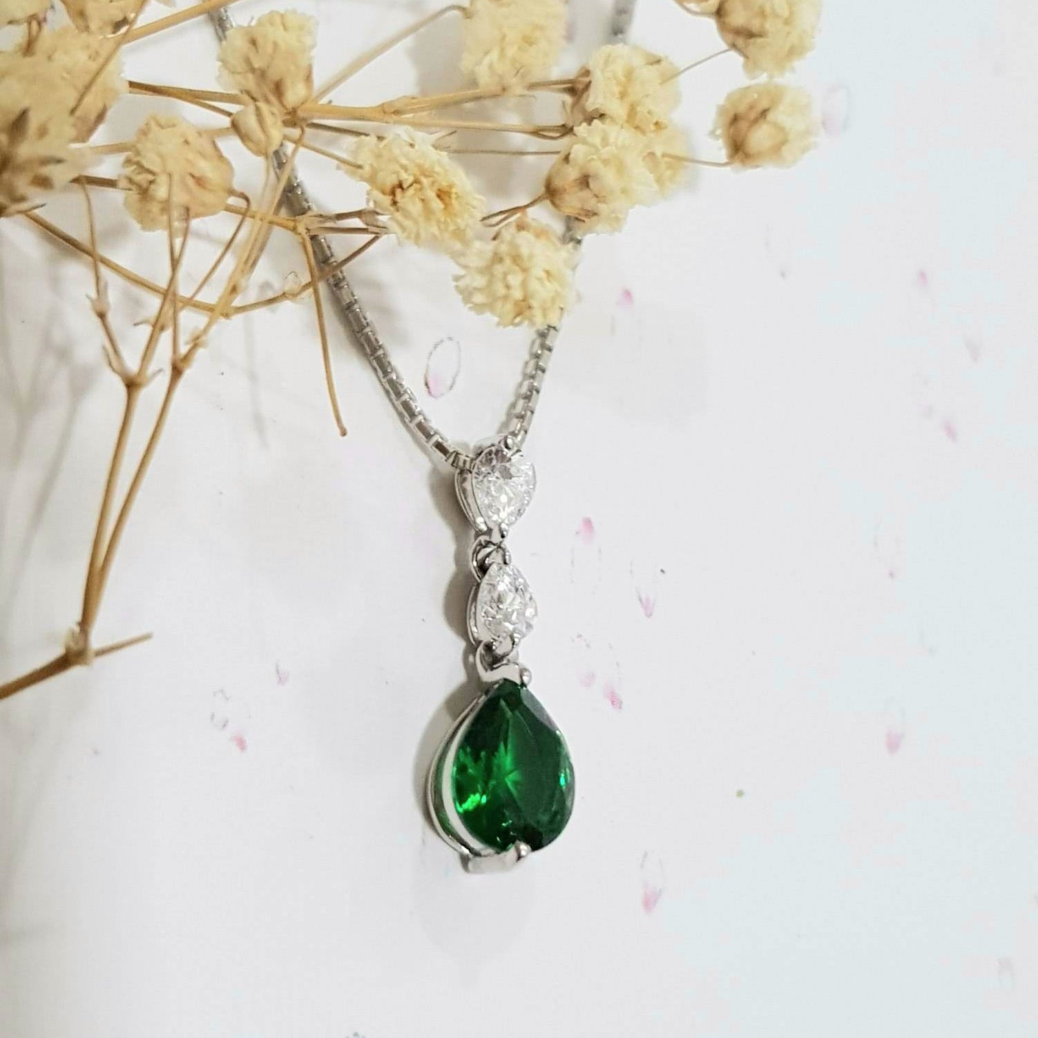 Modern Trilogy Emerald Pendant