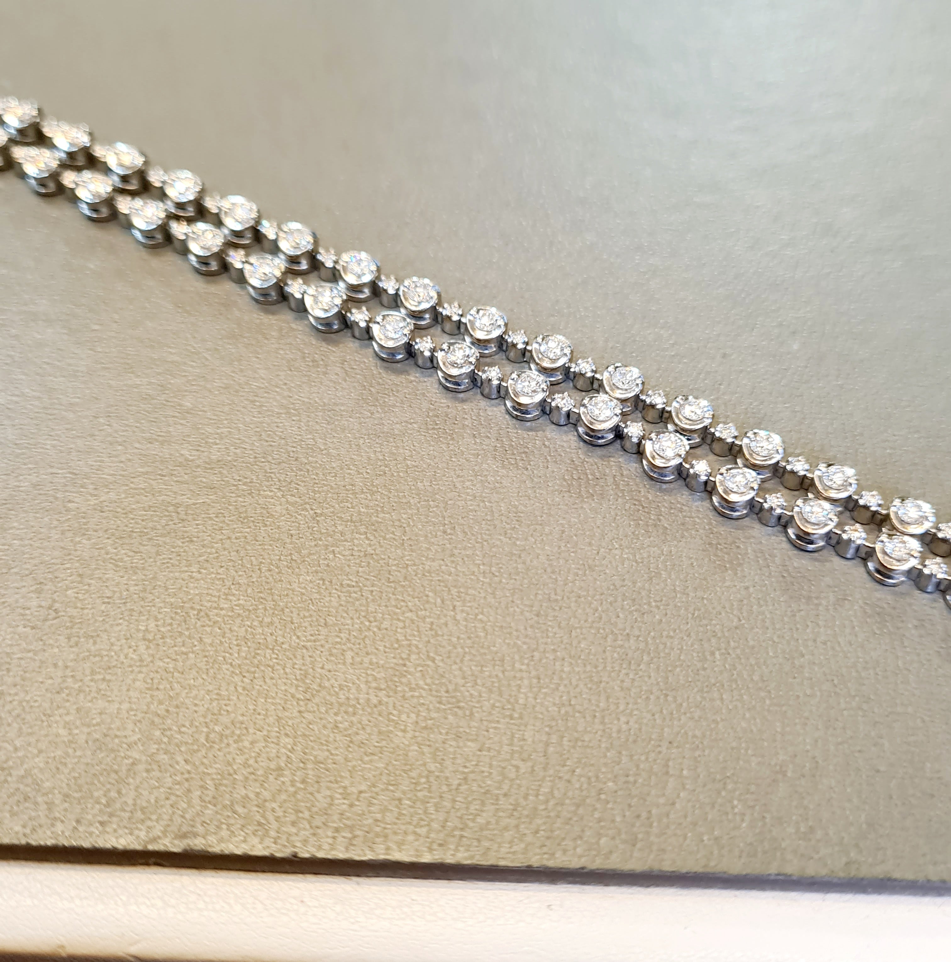 Double Roll Diamond Bracelet