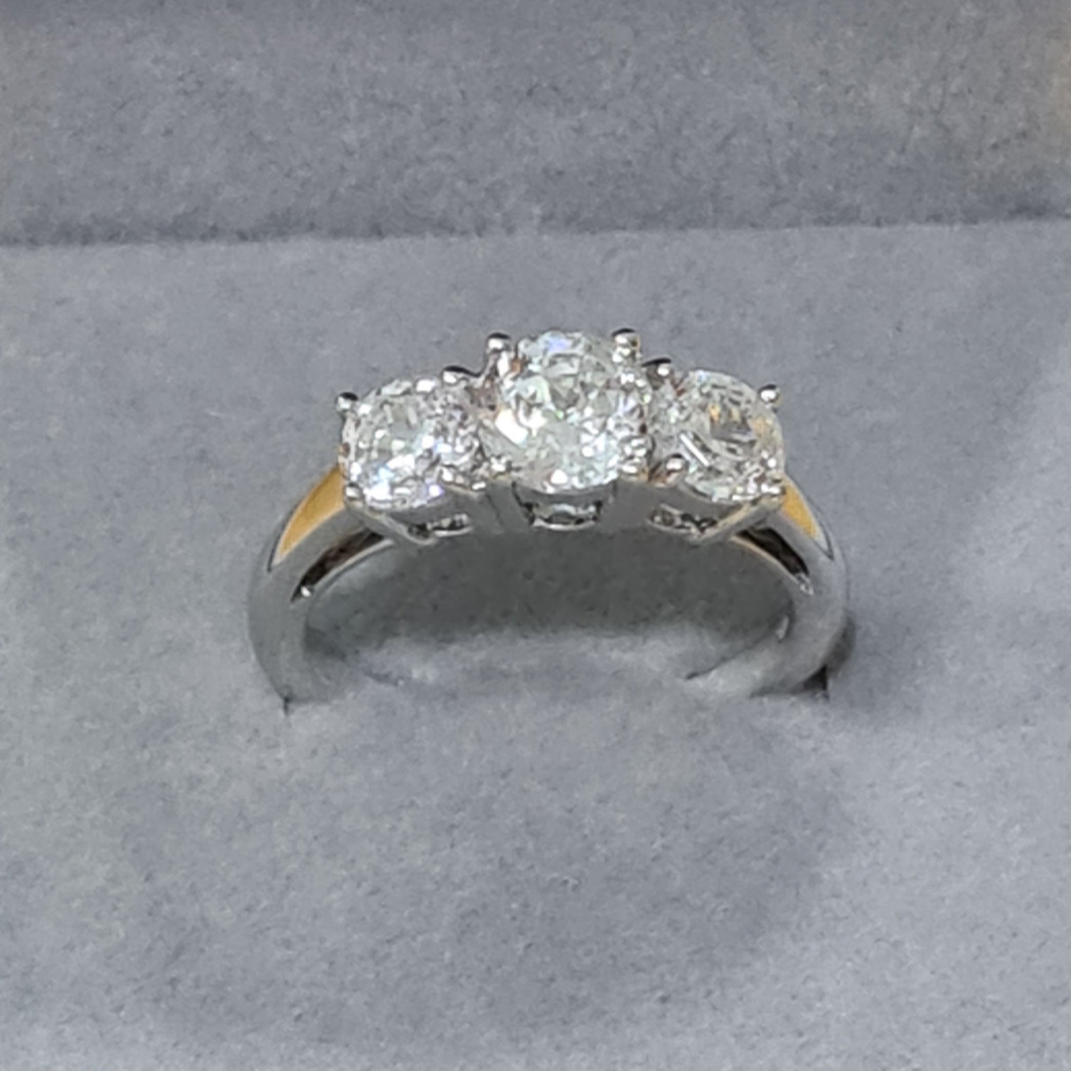 Trio Simulated Diamond Engagement Ring