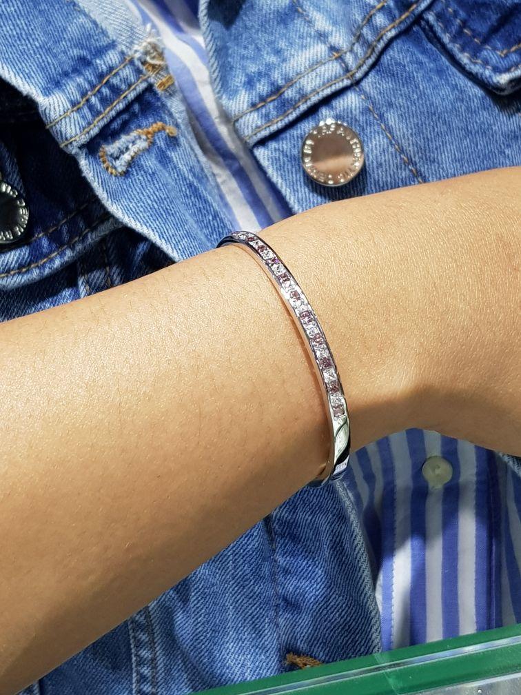 Rose Pink Tourmaline Bangle