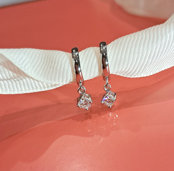Diamond Loop Earrings