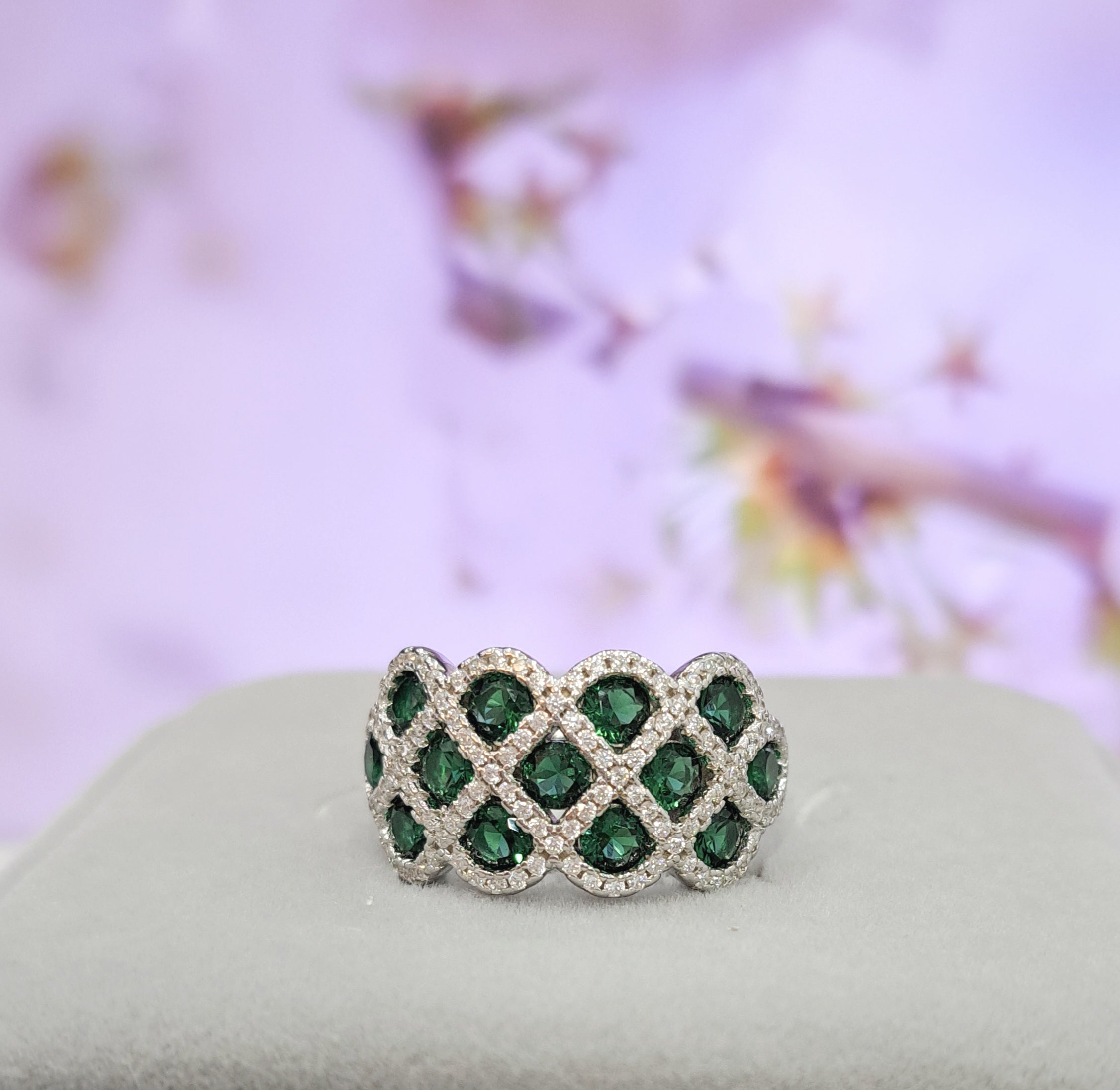 Infinity Emerald Ring