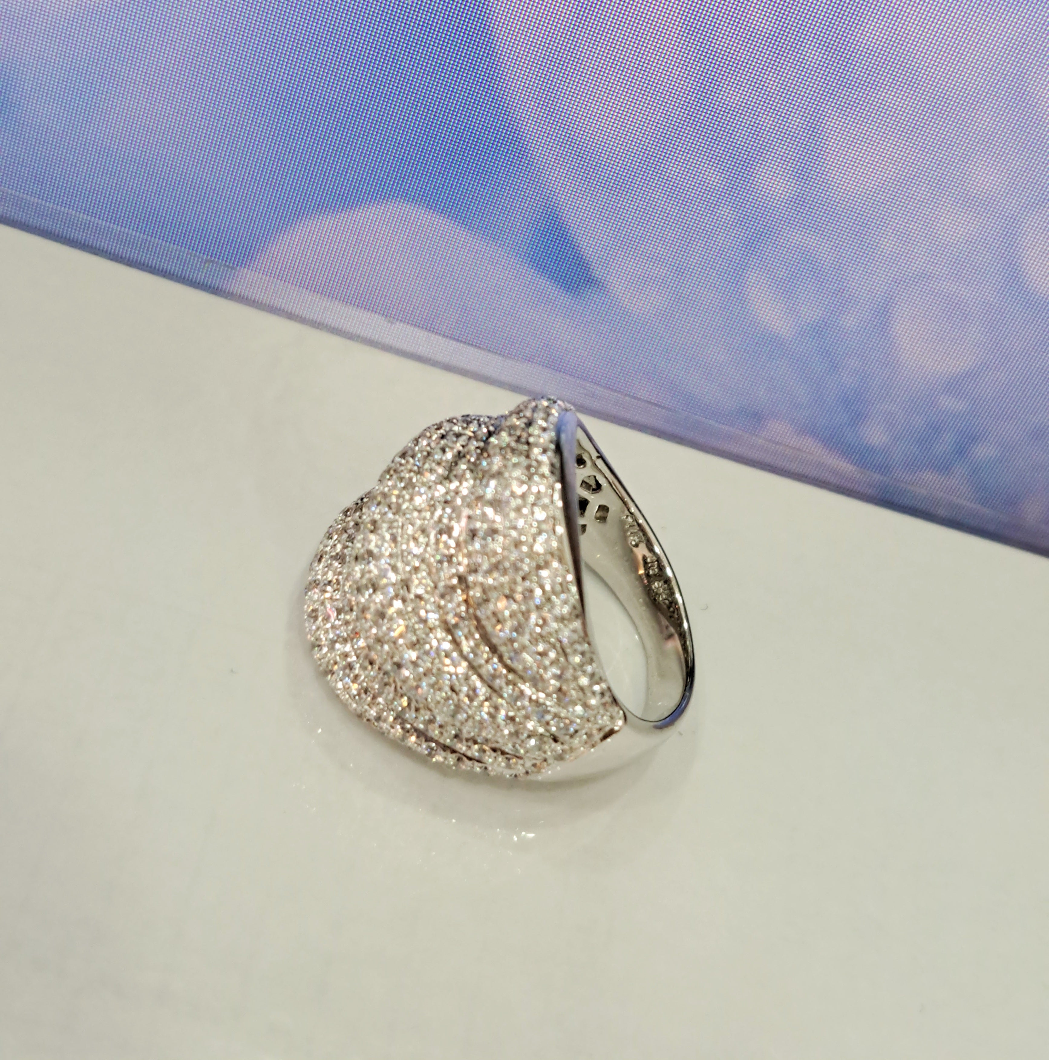 Micro Pave Diamond Simulant Ring