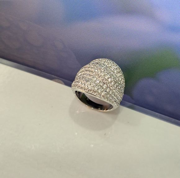 Micro Pave Diamond Simulant Ring