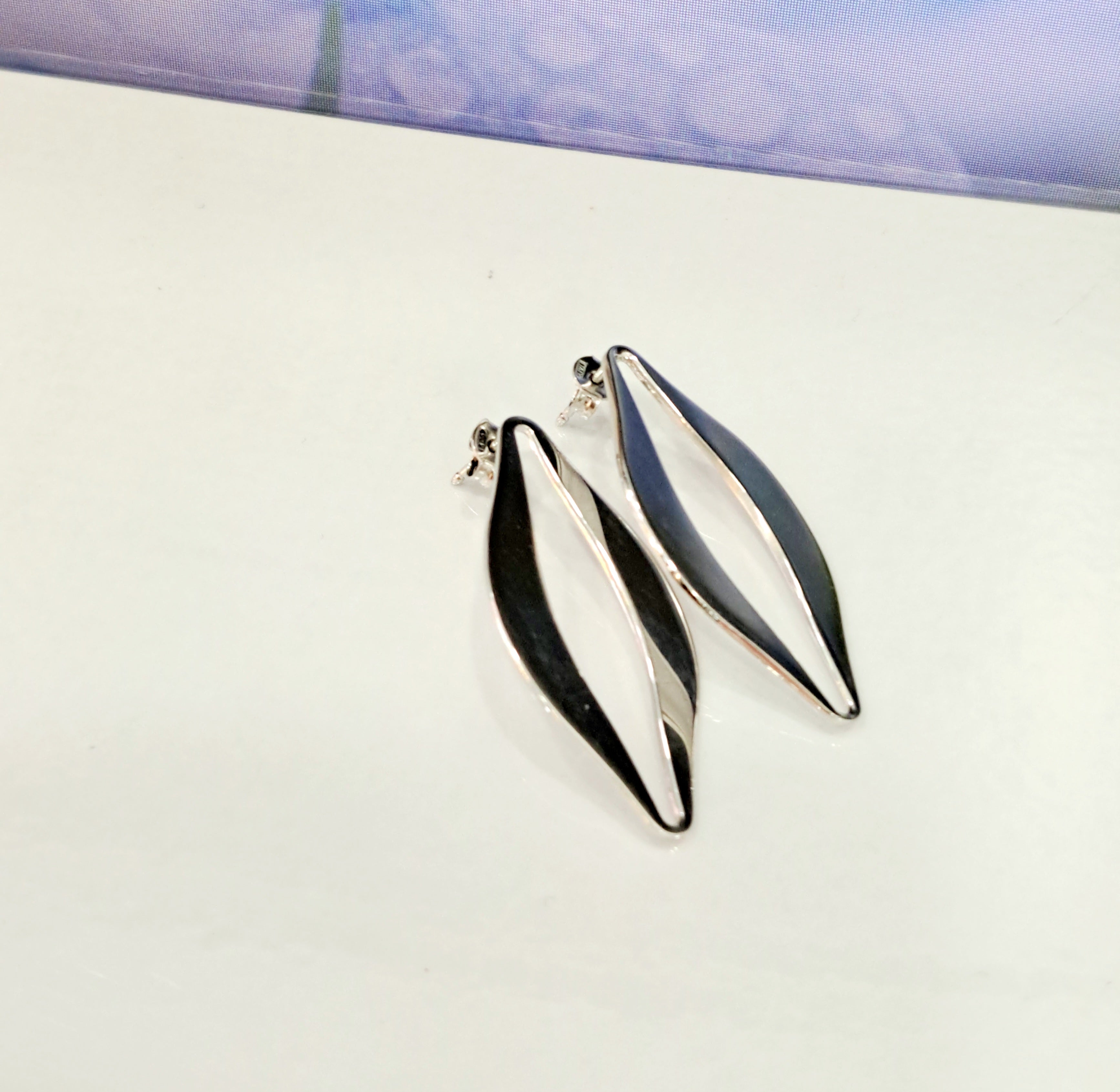 Shank Sterling Silver Design Earrings