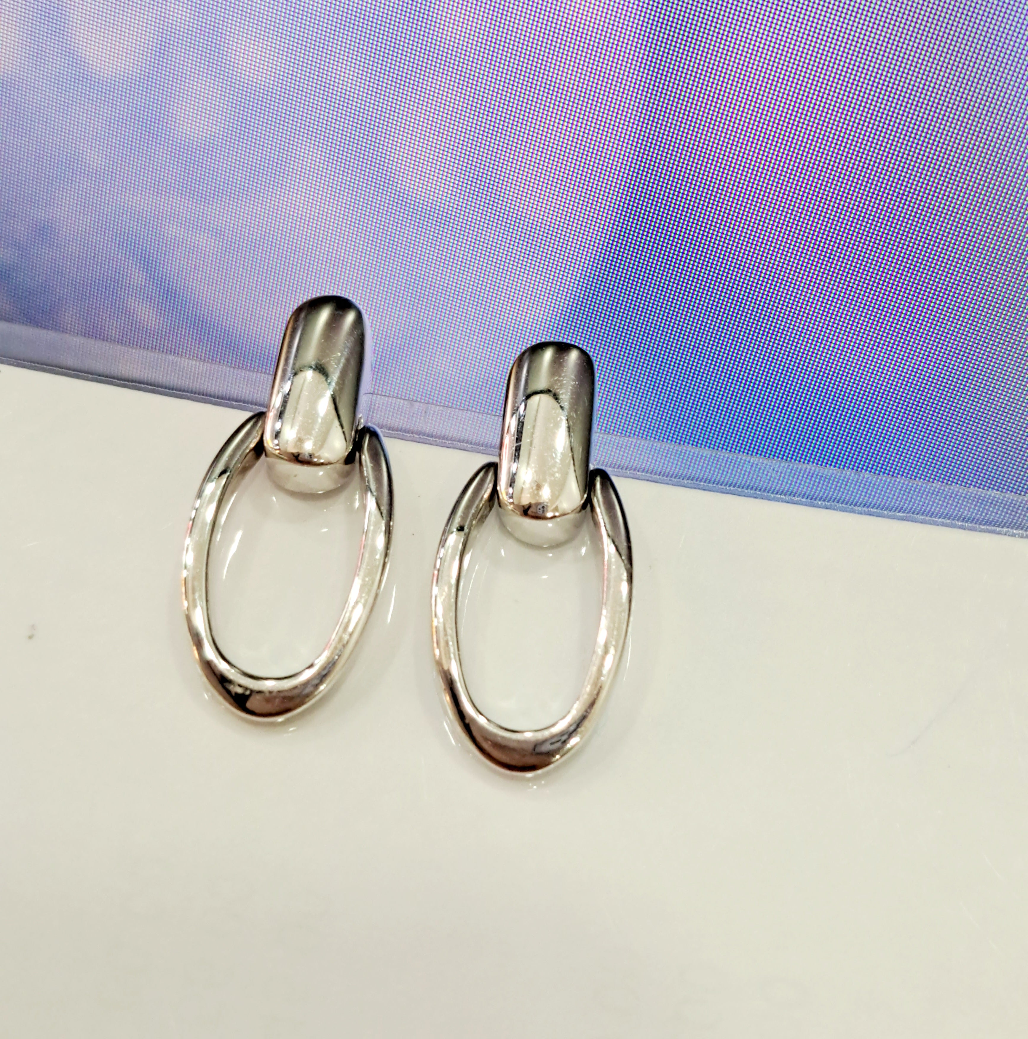 Style Sterling Silver Dangling Earrings