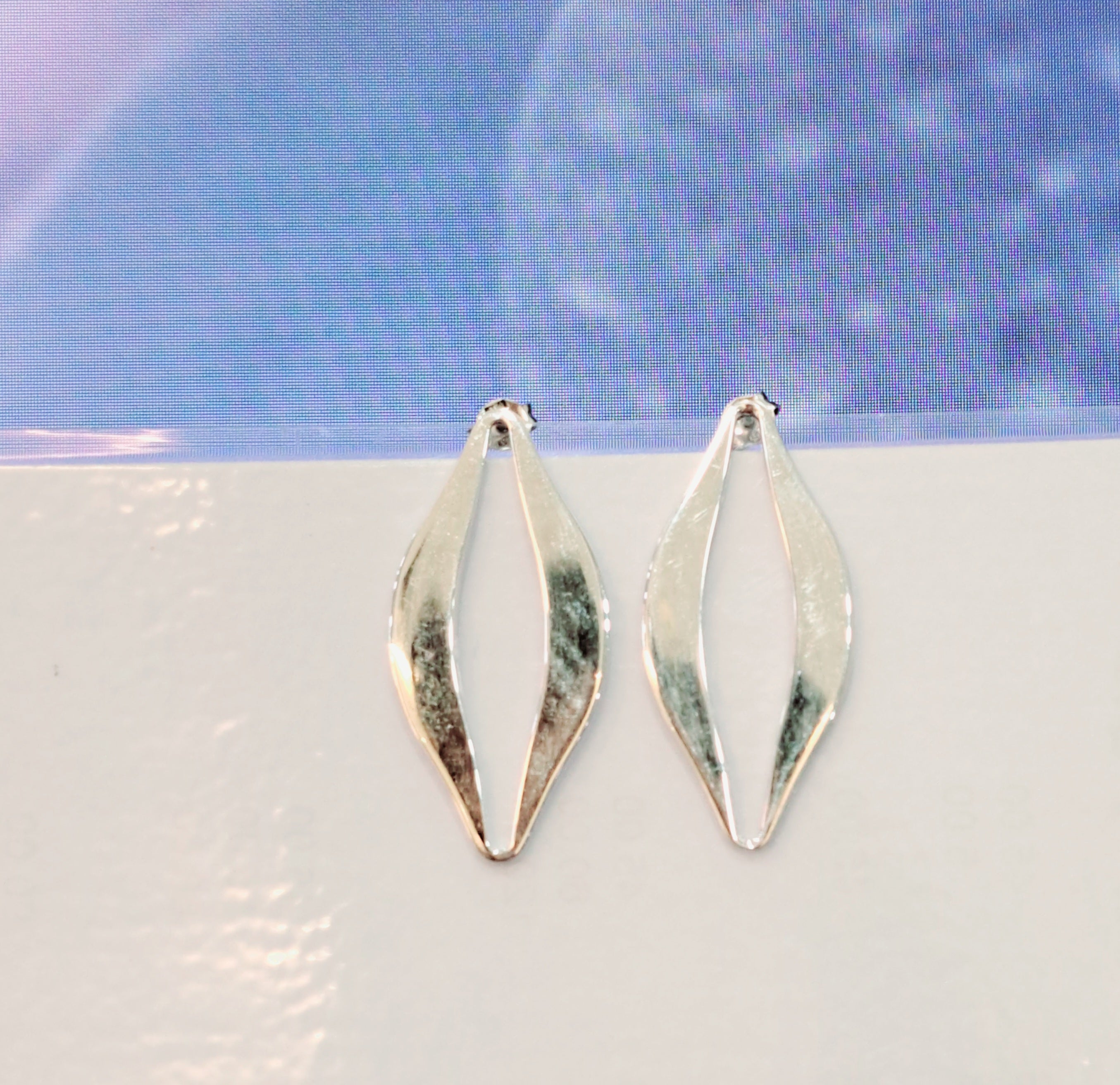 Shank Sterling Silver Design Earrings