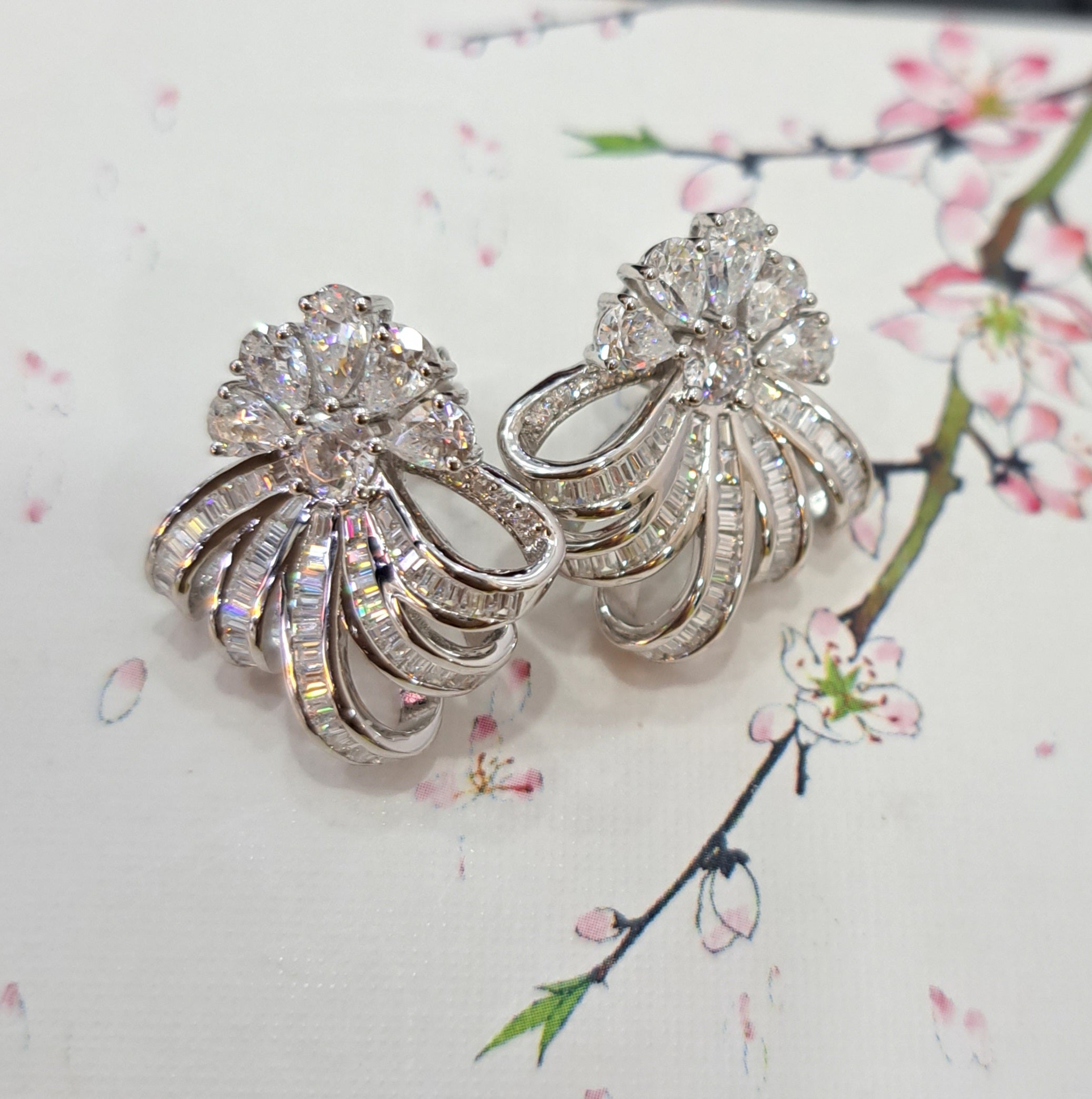 Elegant Diamond Simulants Earrings