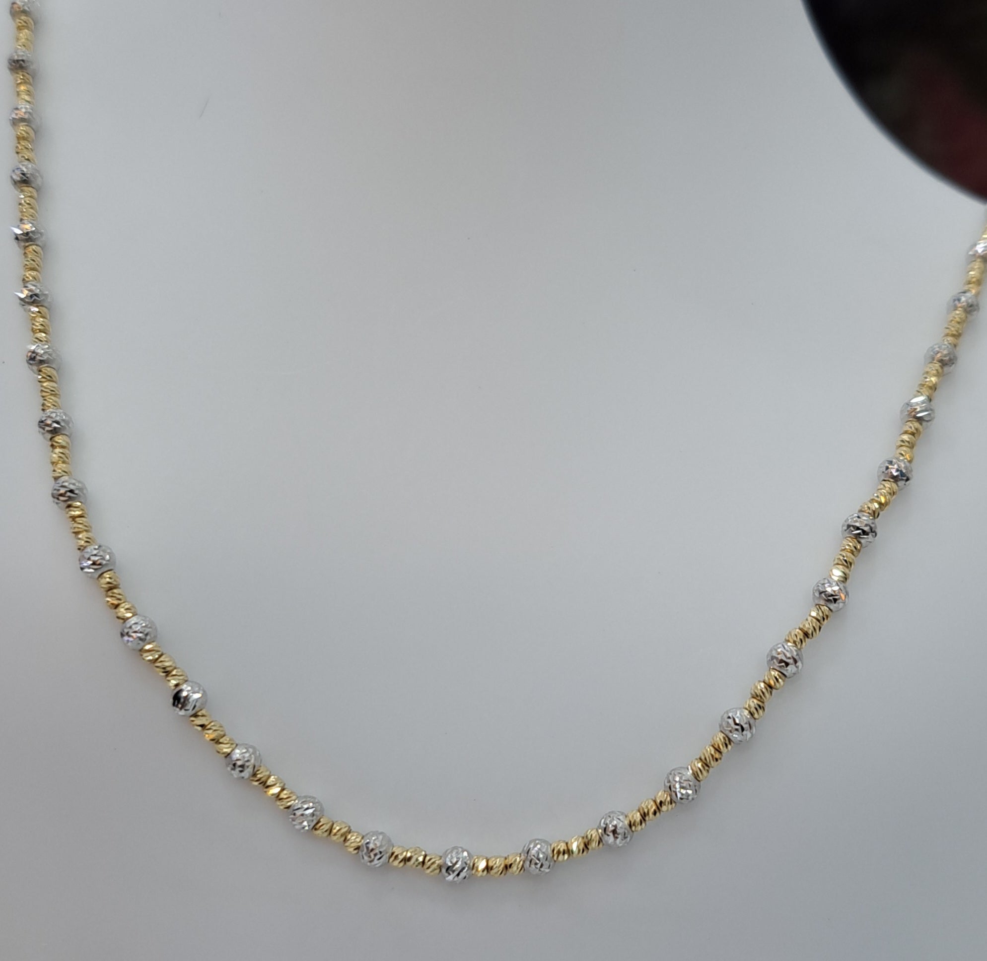 750 gold two tones Italian Chain Necklace