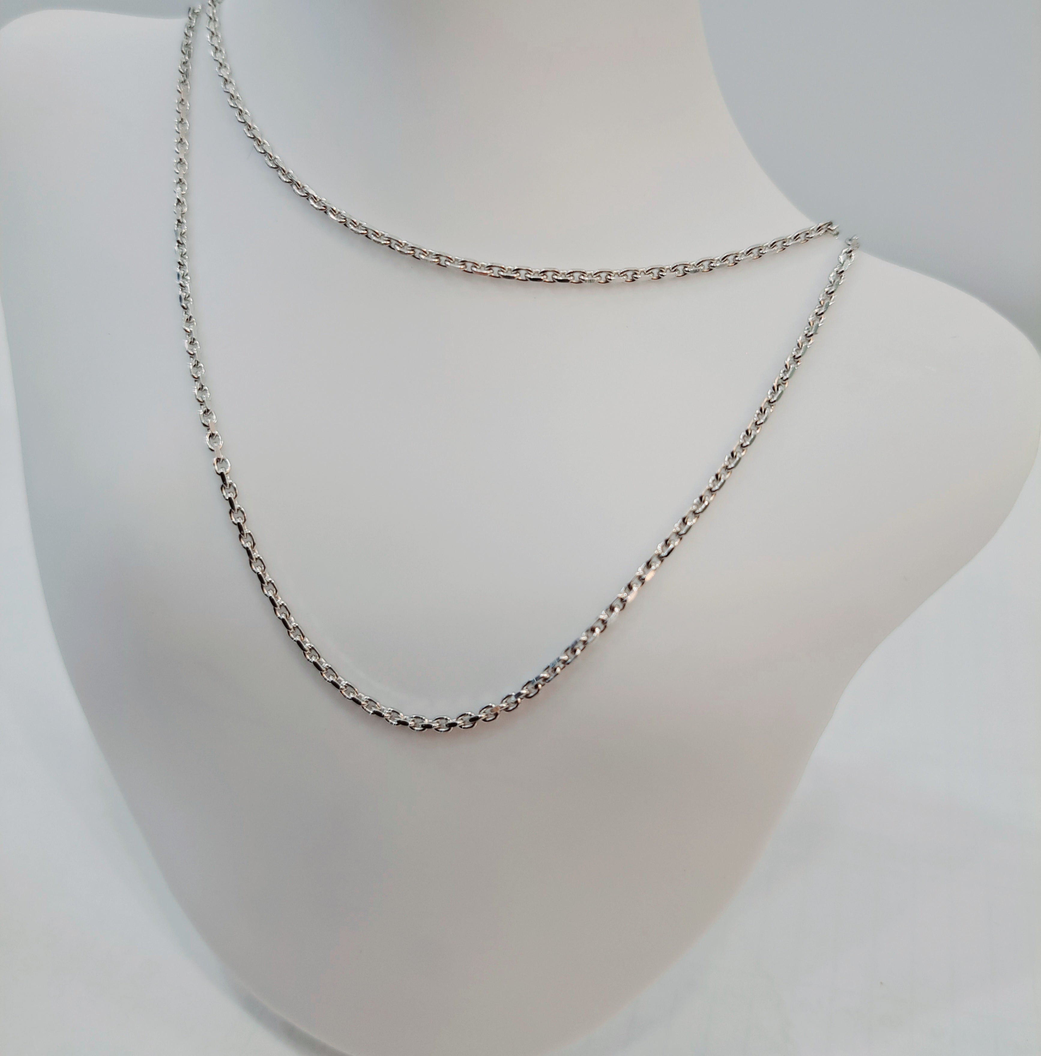 375 white gold Cable Chain