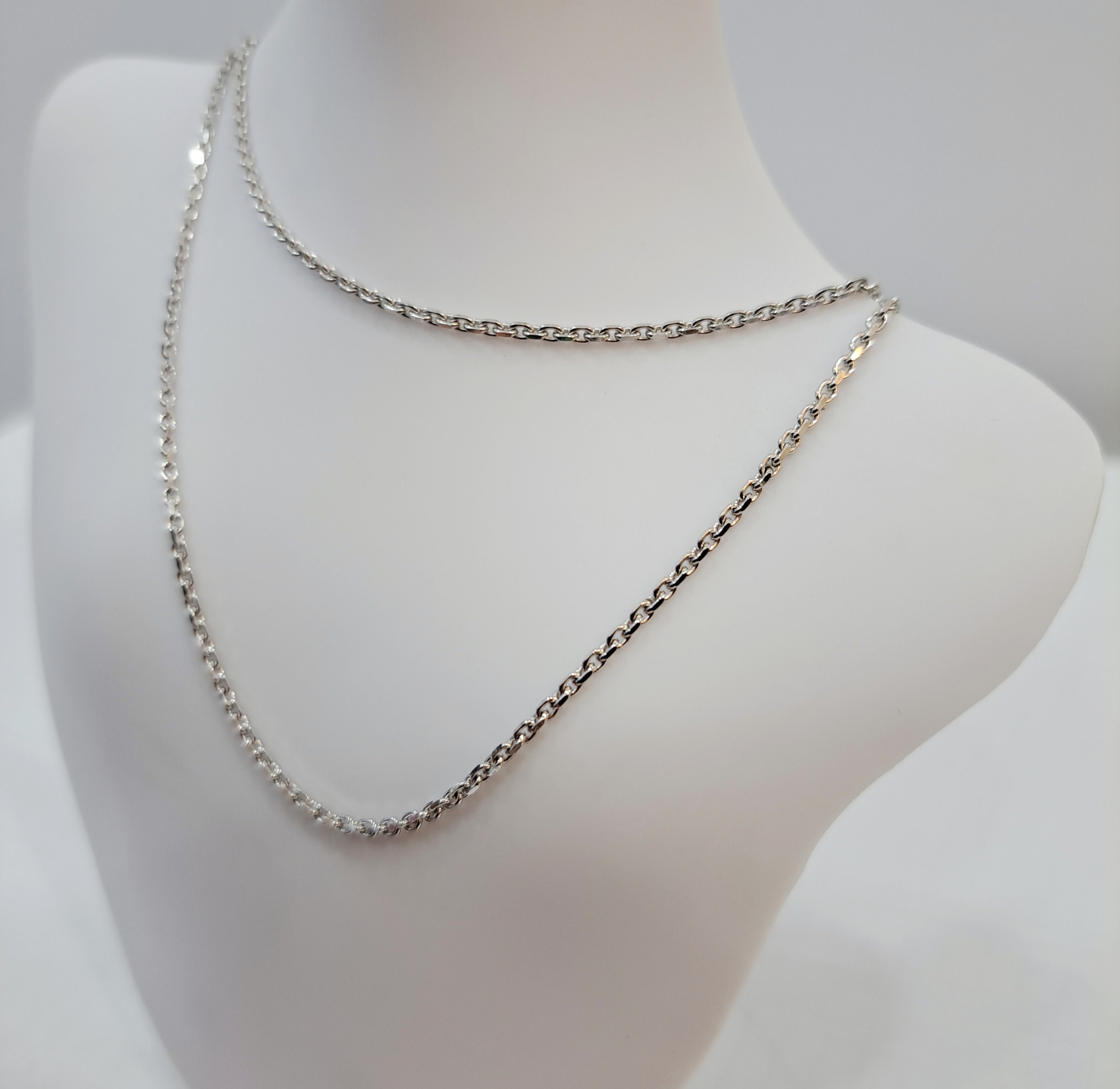 375 white gold Cable Chain