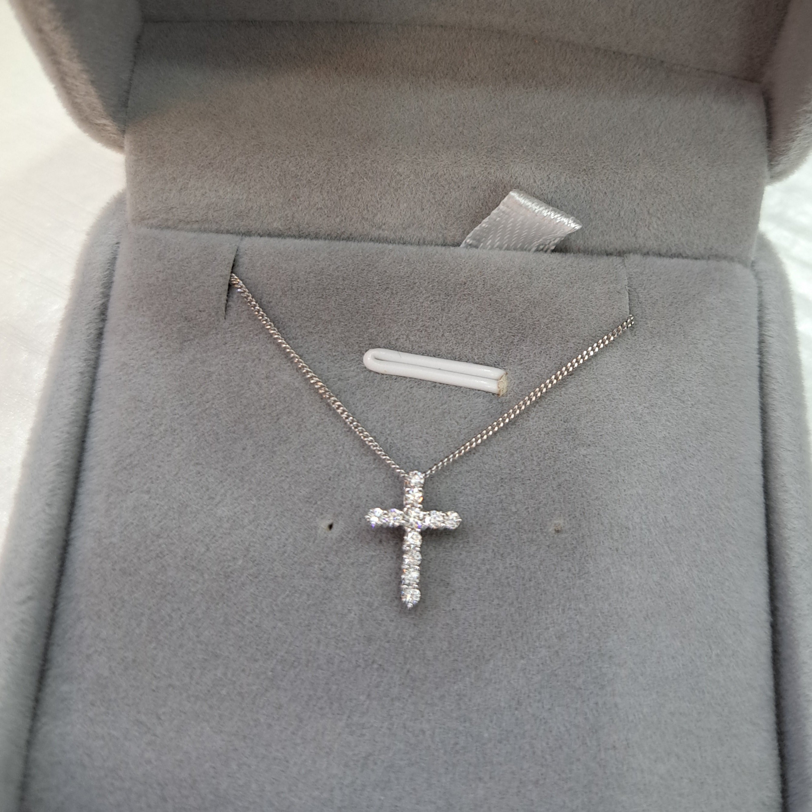 Dainty Diamond Cross Pendant