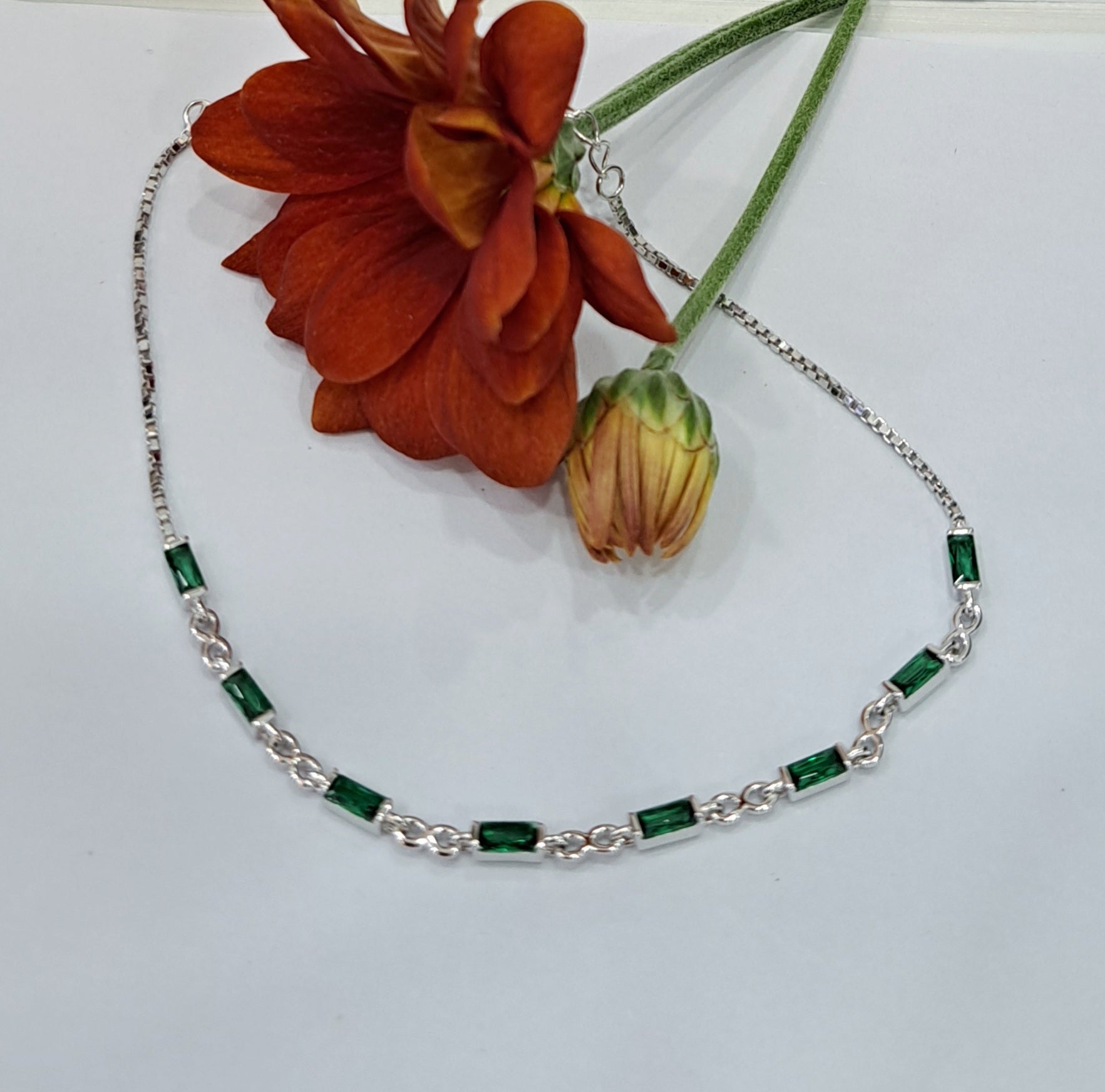 Simulated Emerald Bracelet