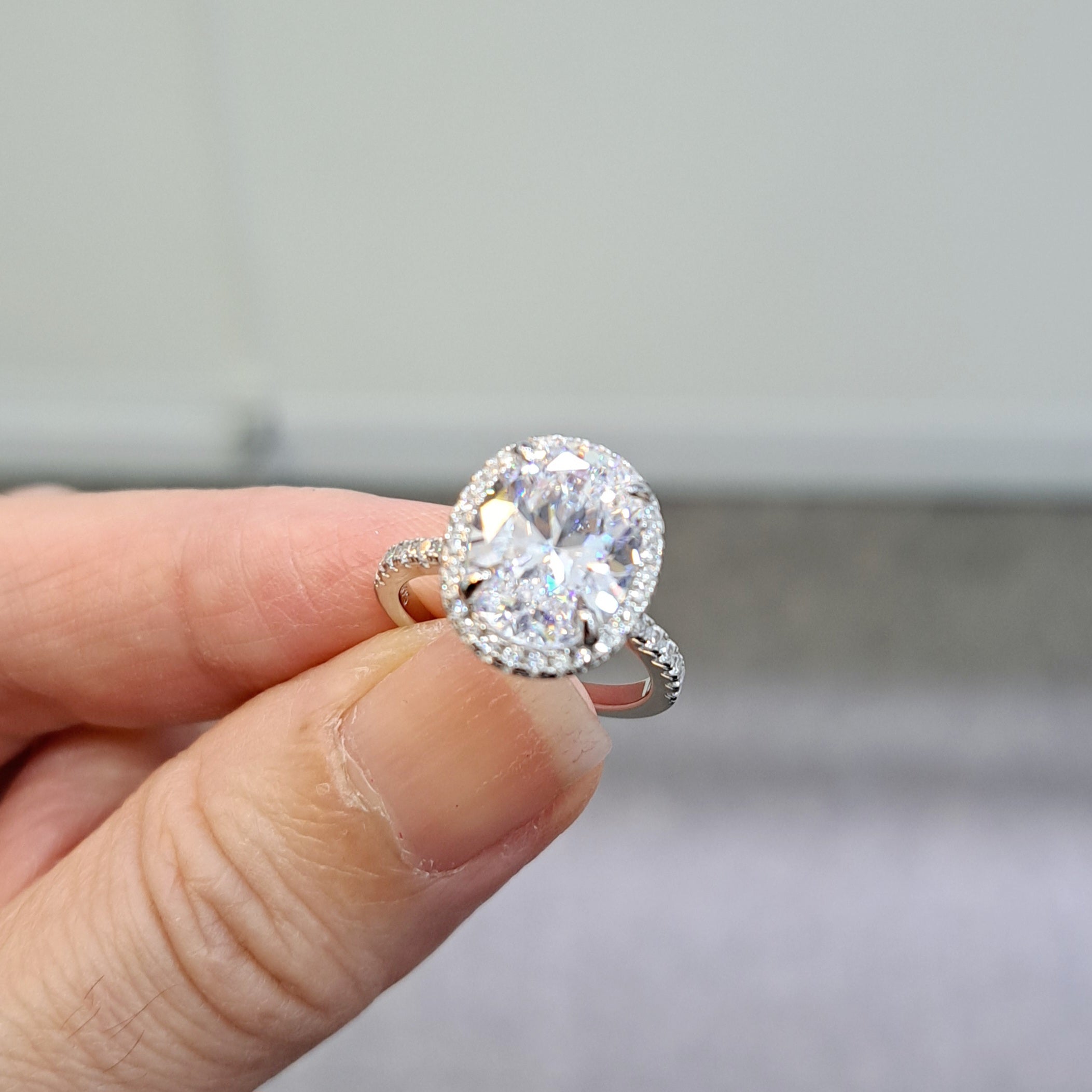 Halo Oval Engagement Ring