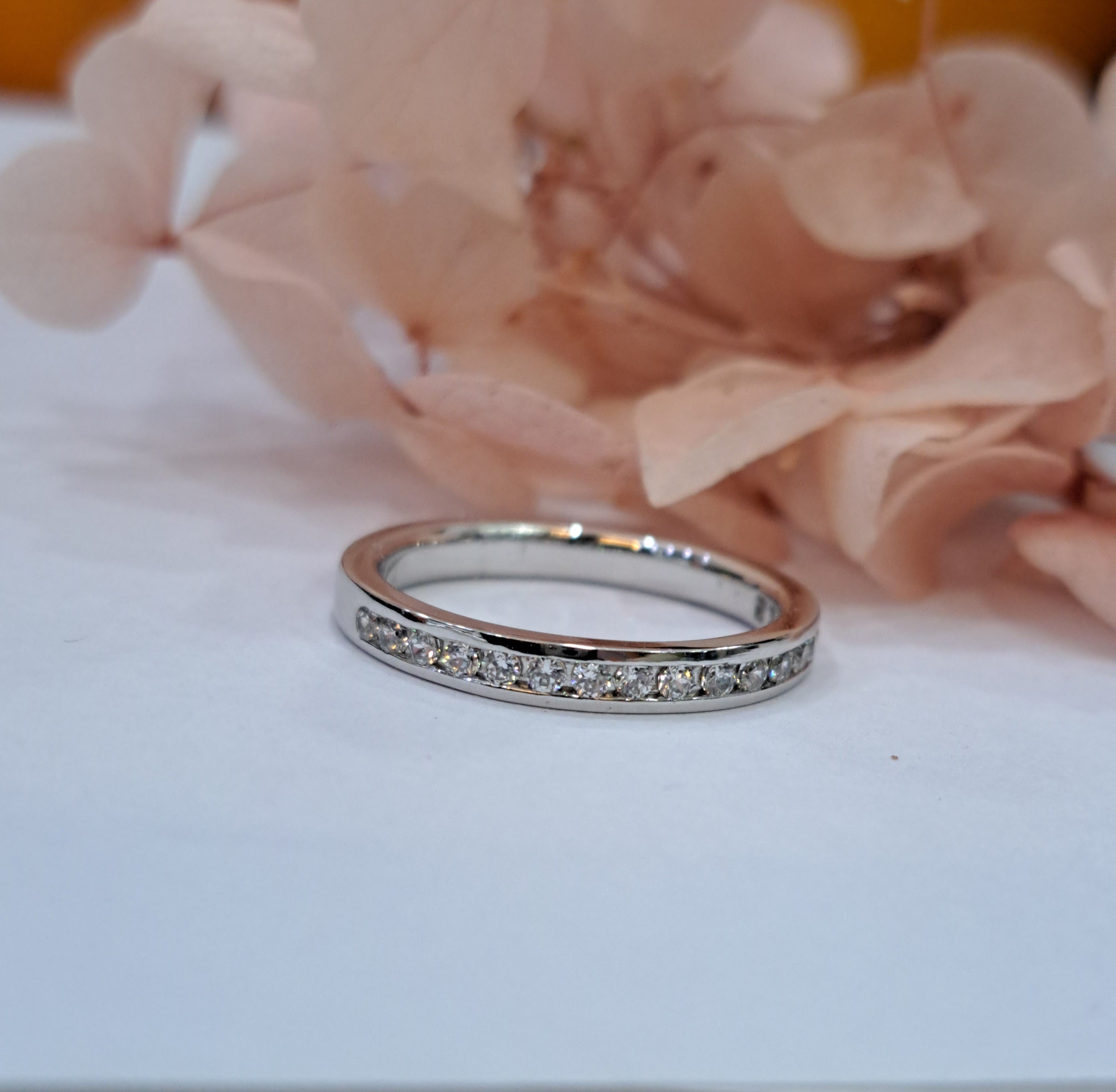 Channel Setting Simulated Diamond Eternity Ring