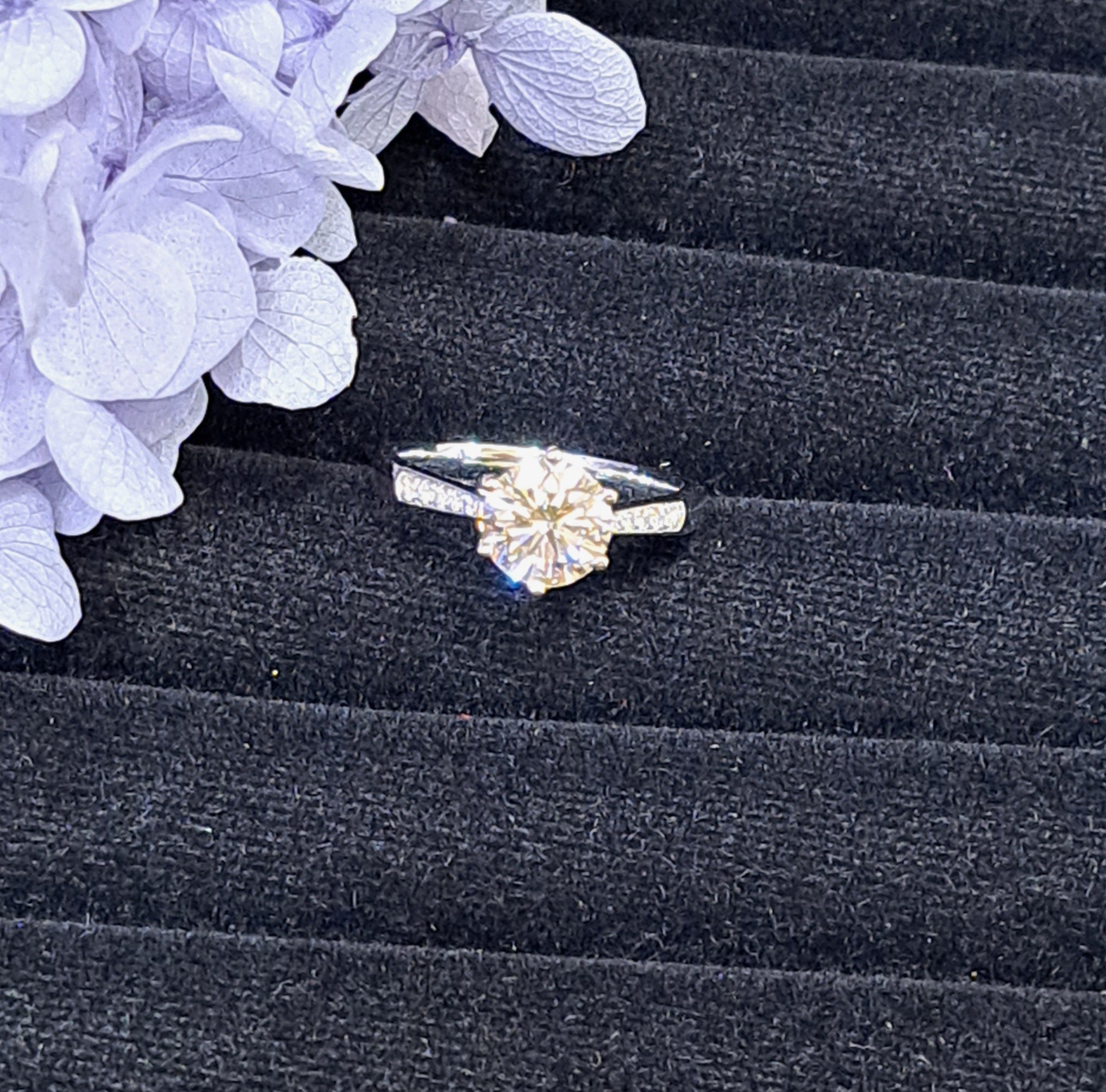 Platinum Pave Tapered Engagement Ring