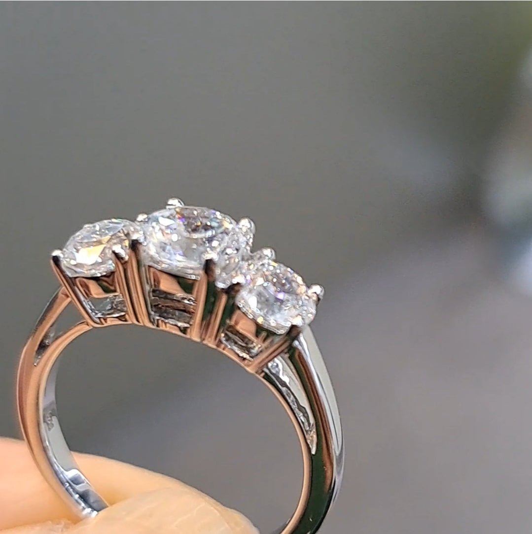 Trinity Simulated Diamond Ring
