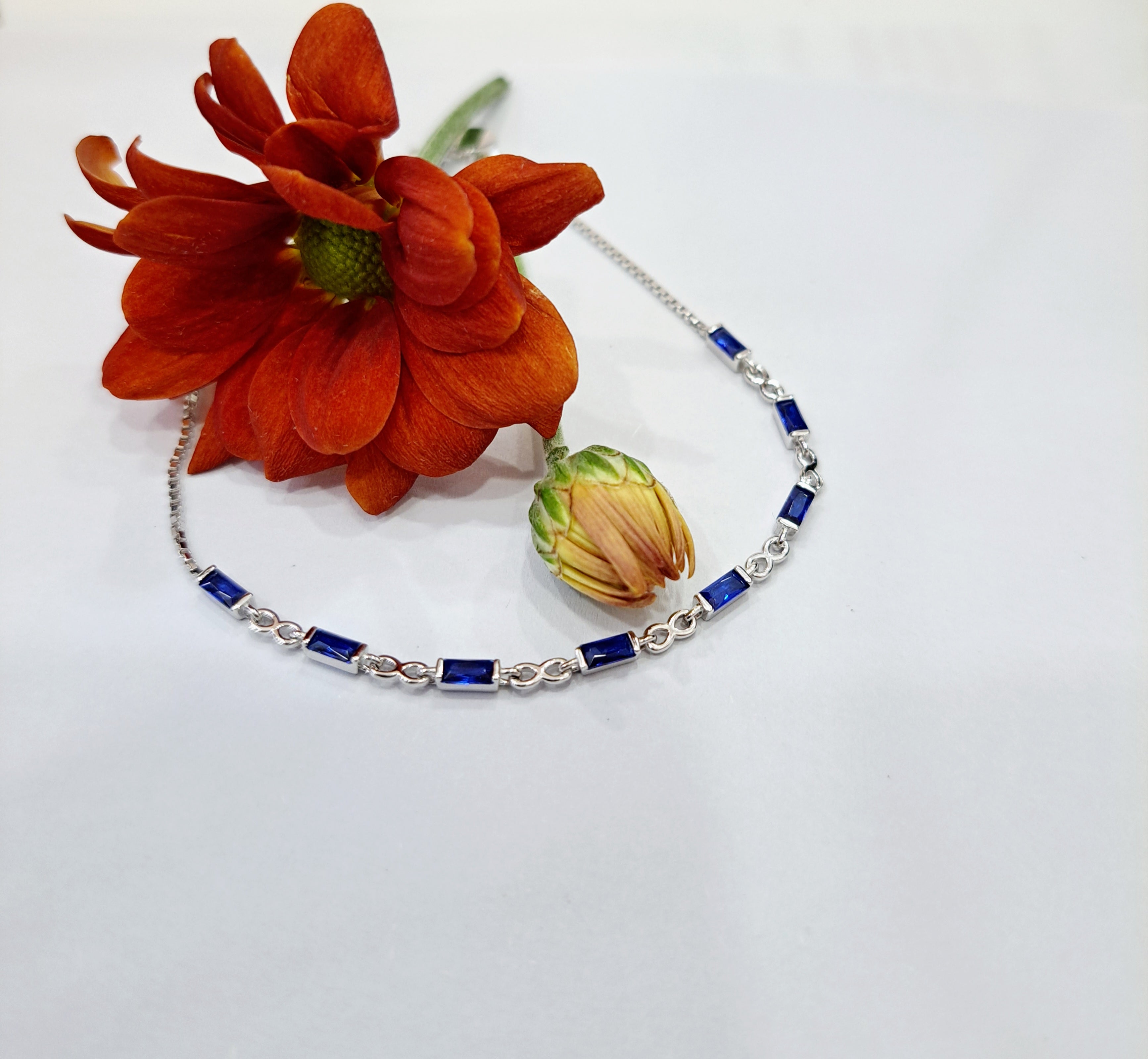 Simulated Sapphire Bracelet