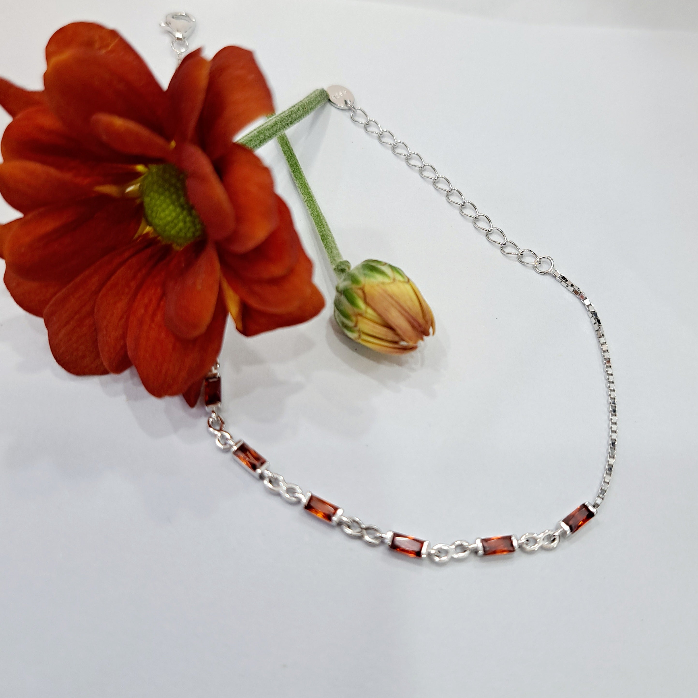 Simulated Garnet Bracelet