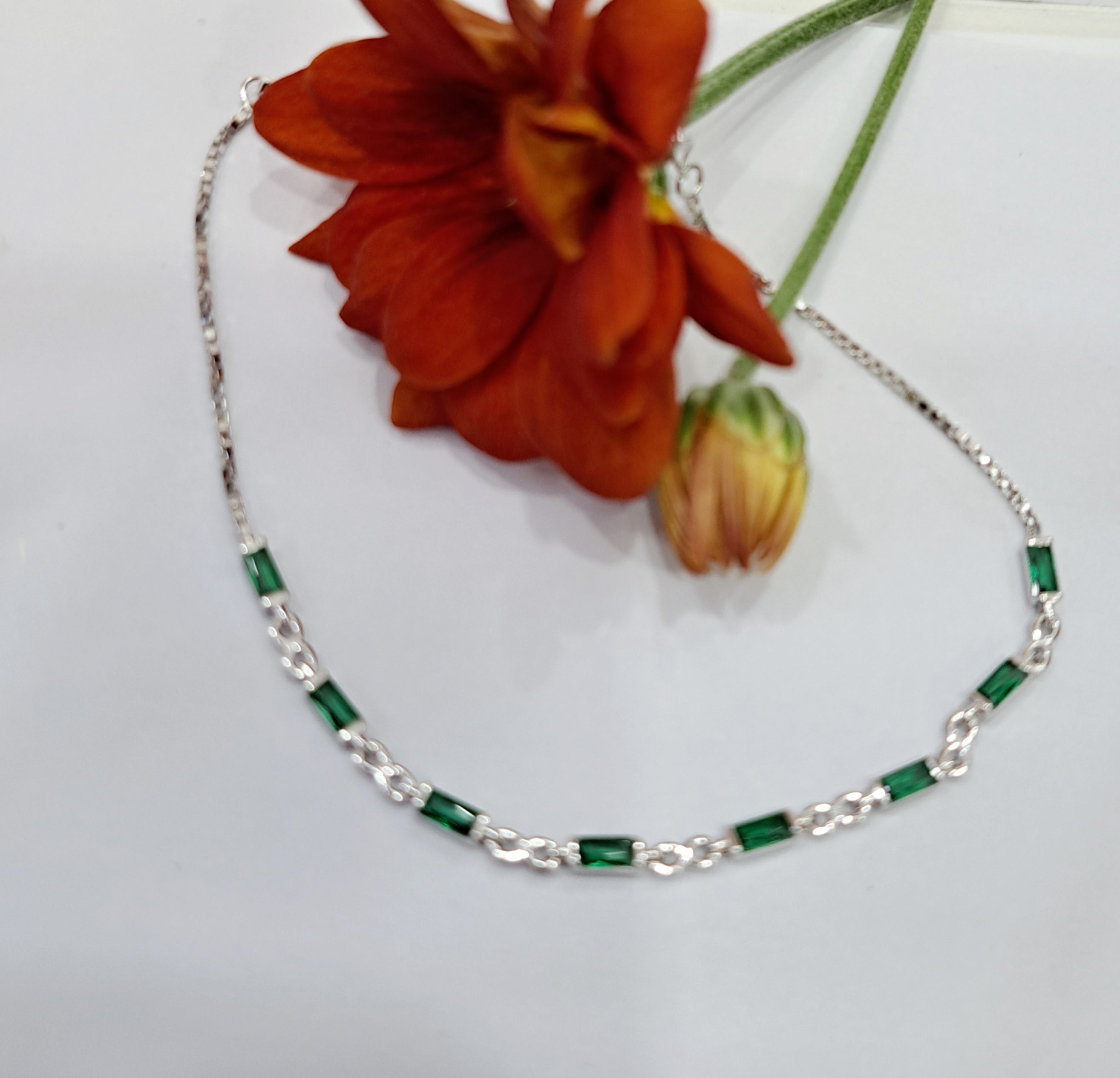 Gems Simulated Emerald Bracelet