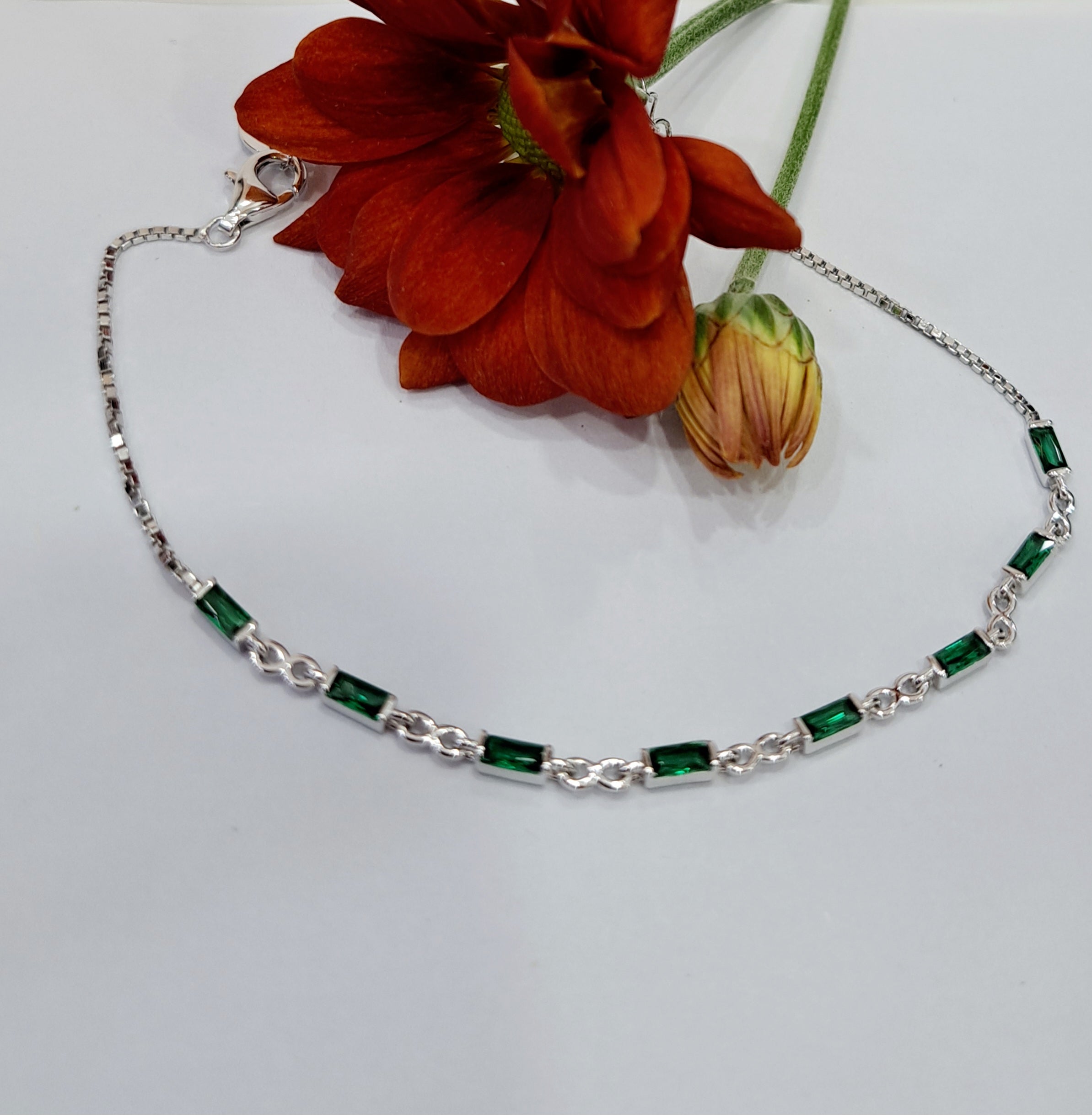 Simulated Emerald Bracelet