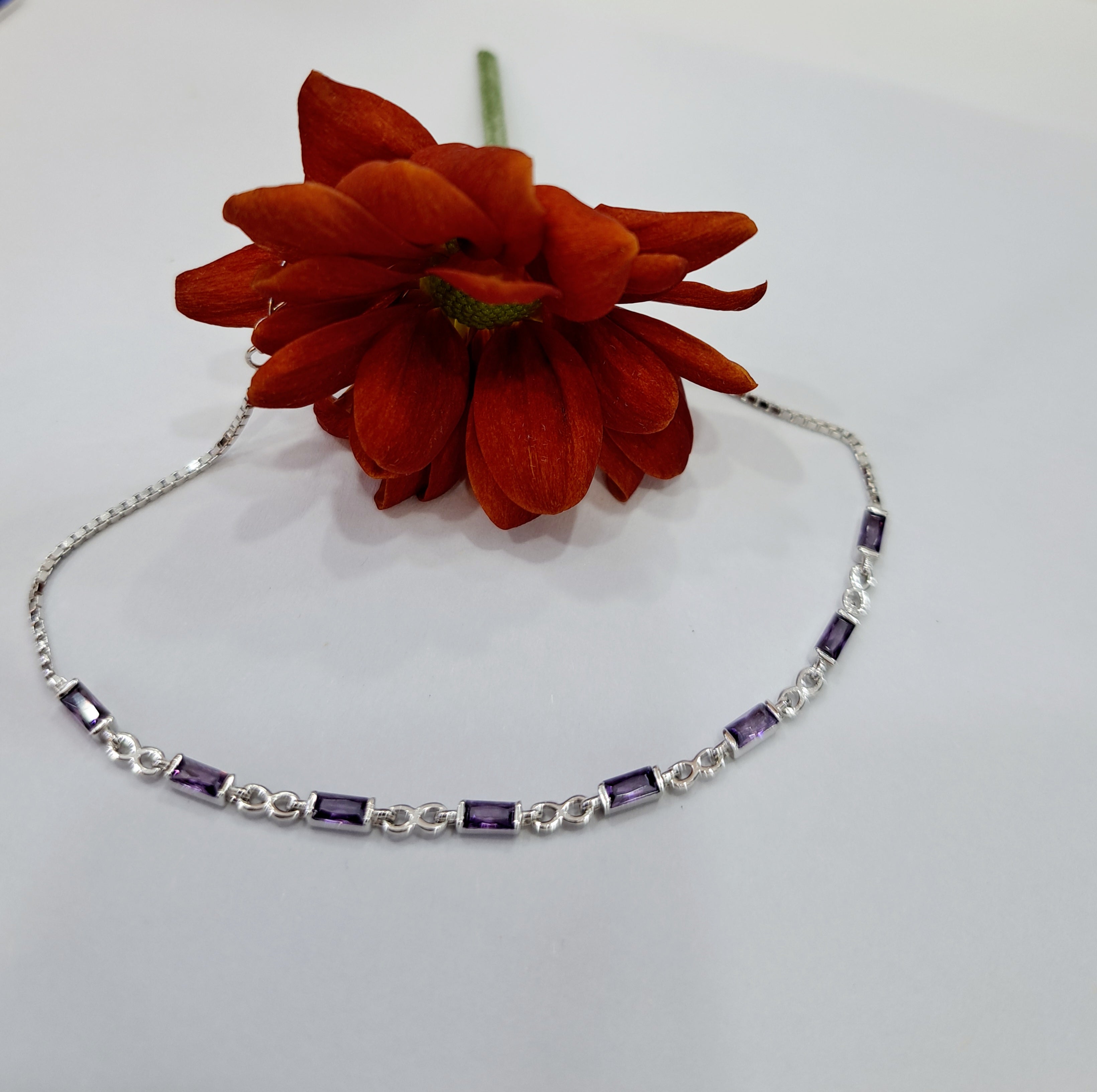 Gems Simulated Amethyst Bracelet