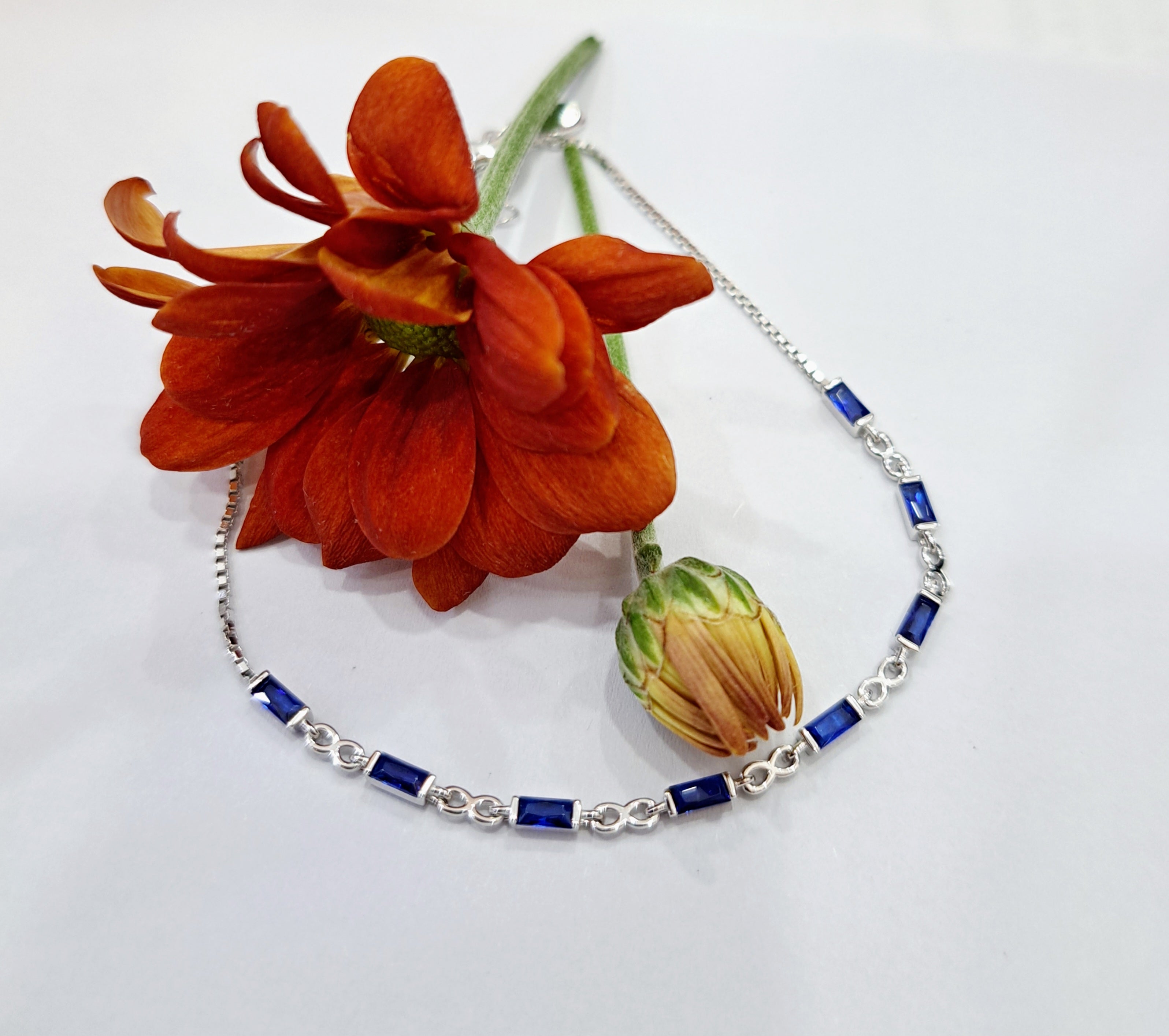 Simulated Sapphire Bracelet