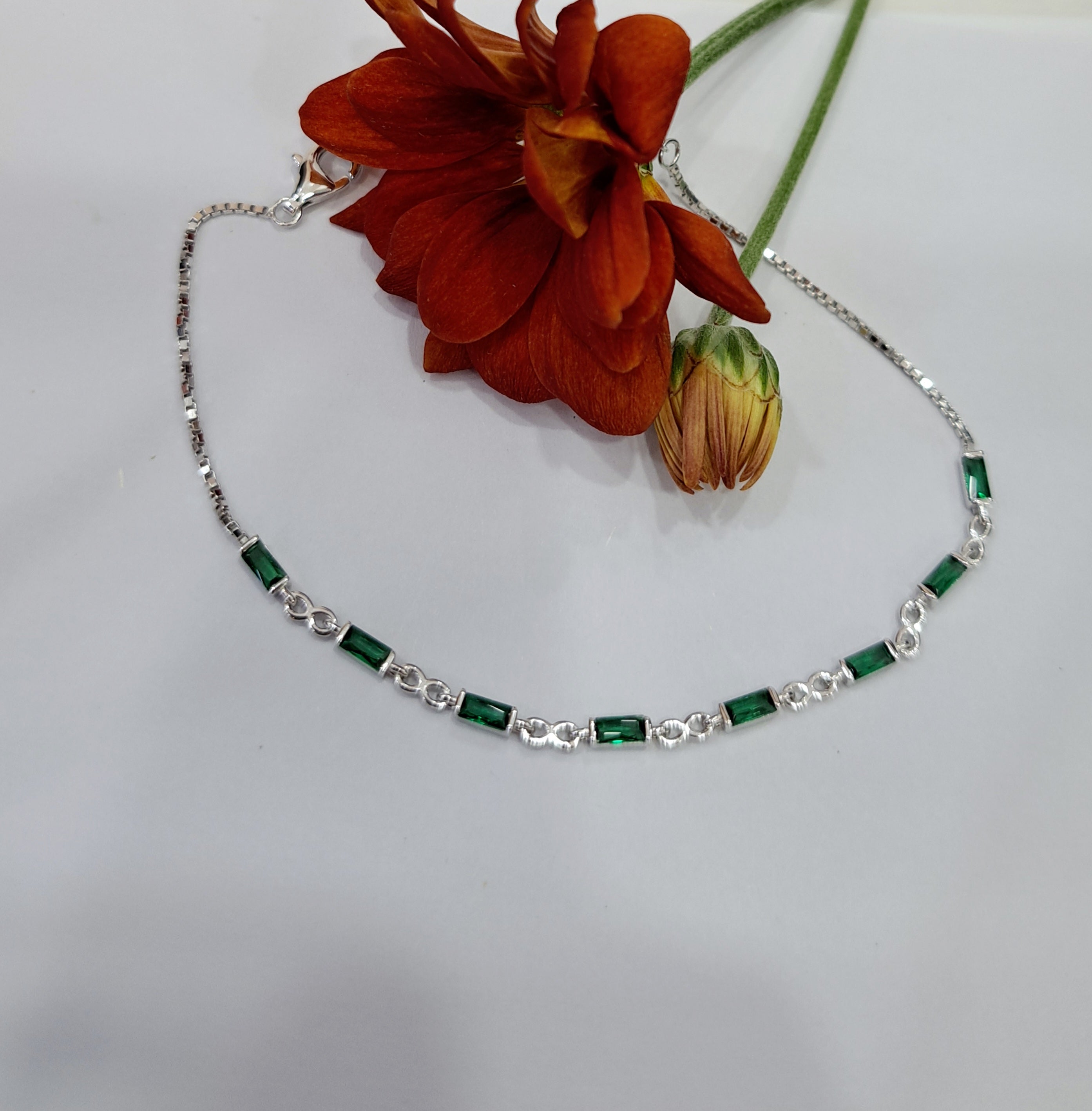 Simulated Emerald Bracelet