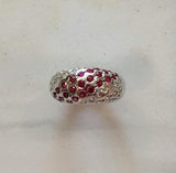 Diagonal Ruby Ring