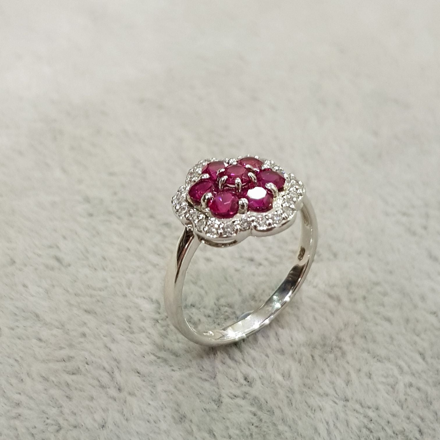 Beautiful Floral Ruby Ring