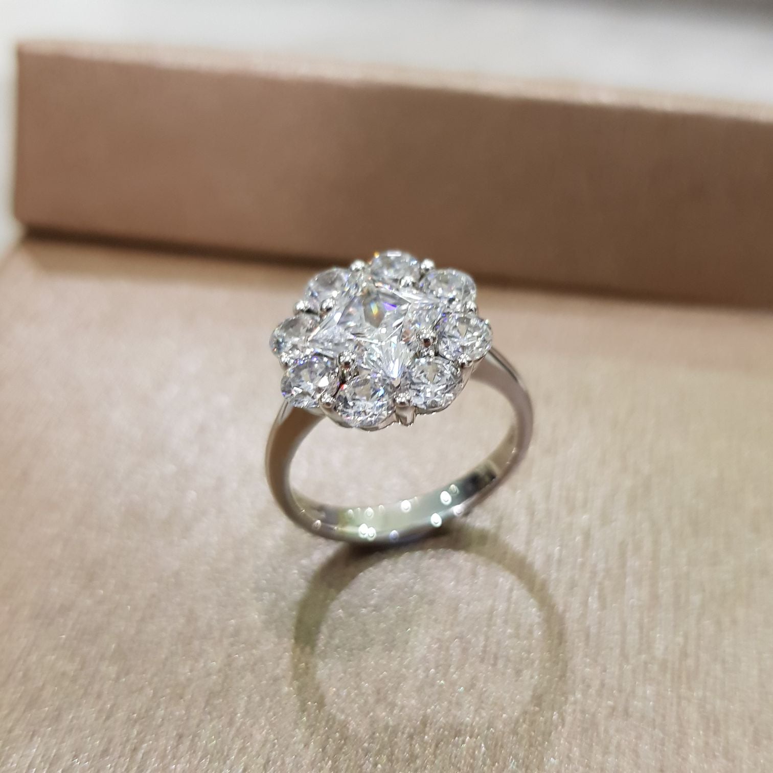 Elsie Diamond Simulants Ring