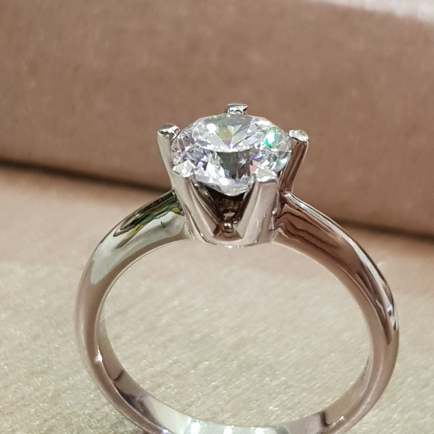 0.75 ct Diamond Simulants Engagement Ring