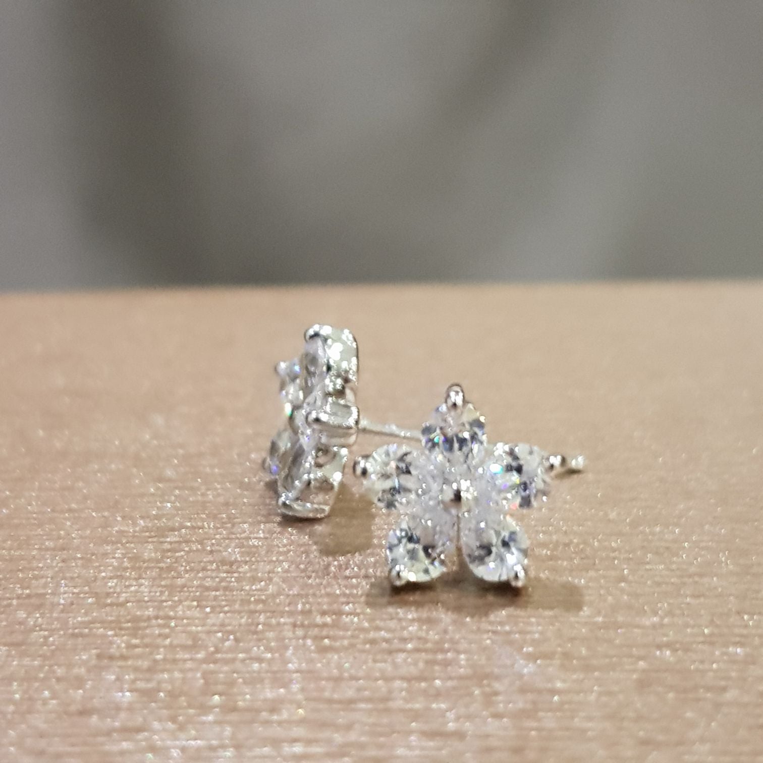 Floral Diamond Simulants Earrings