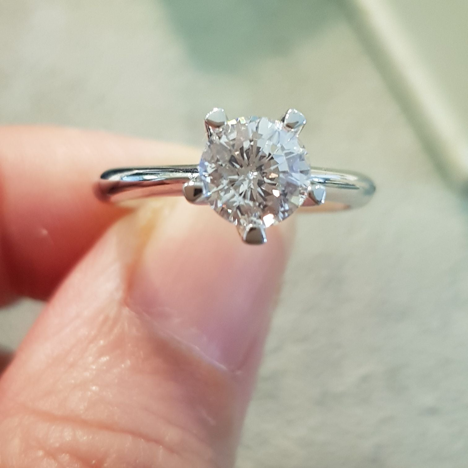 1.25 ct Diamond Simulants Engagement Ring