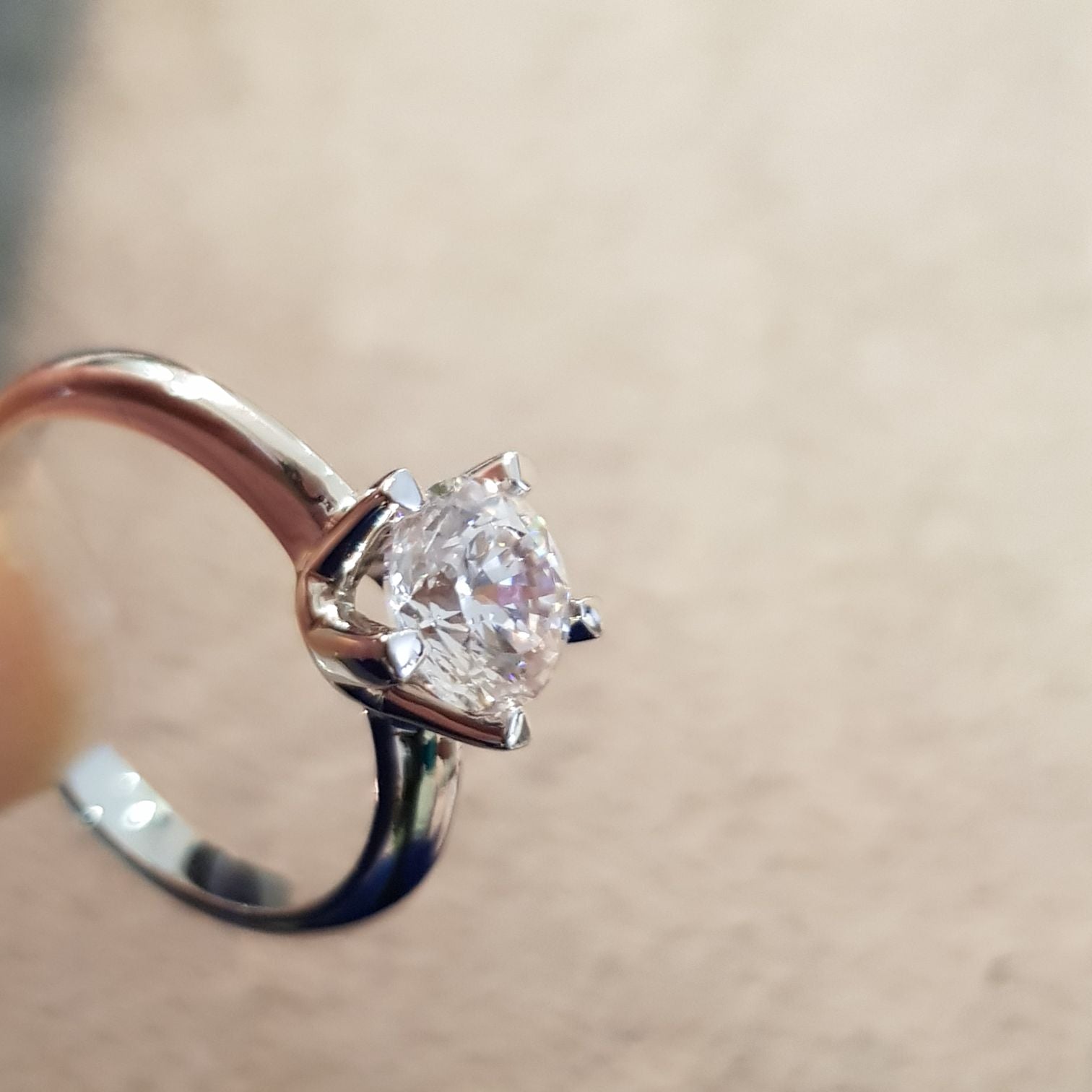 1.25 ct Diamond Simulants Engagement Ring