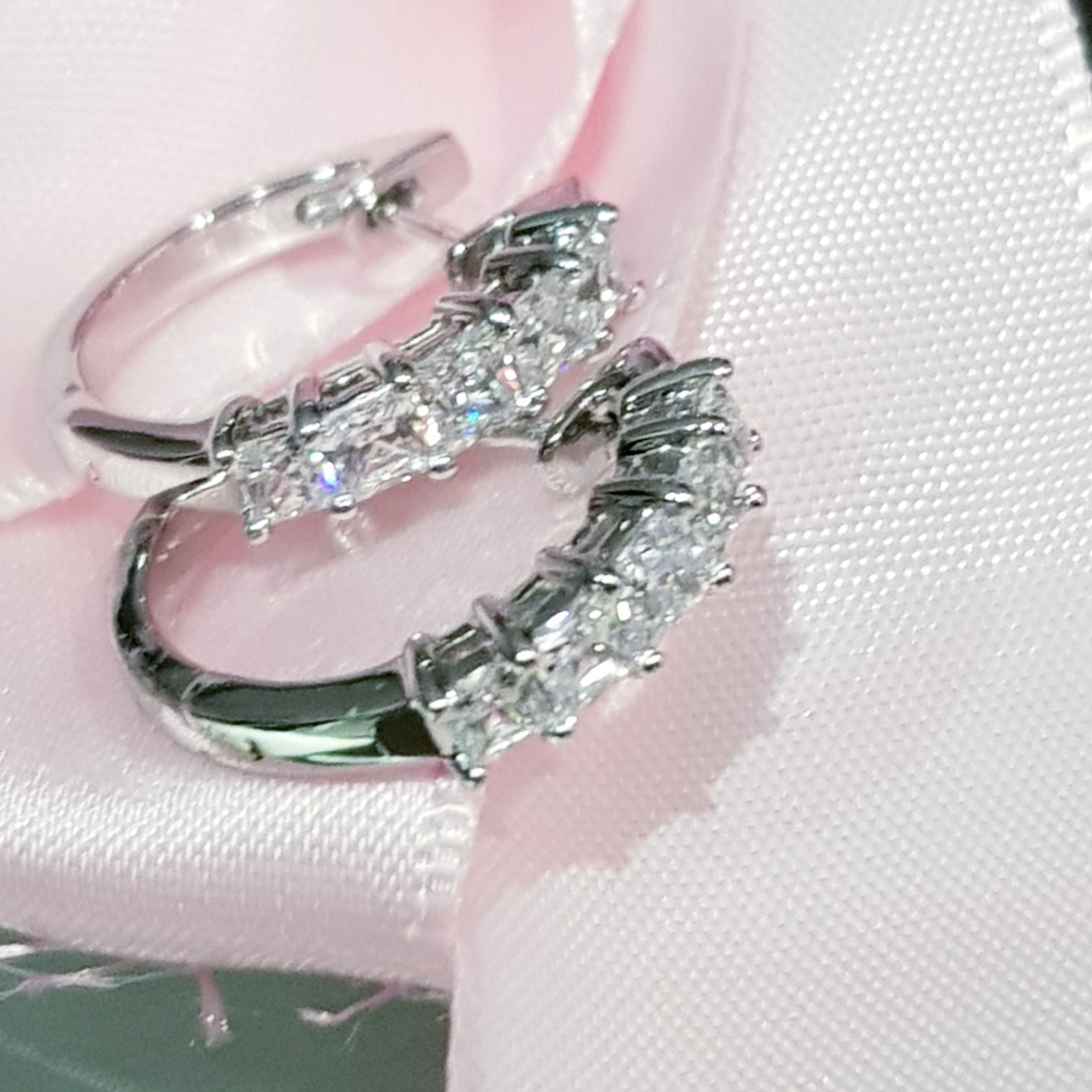 Princess cut Scintilli Hoop Earrings