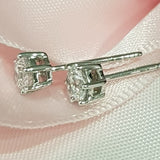 0.35 cts Six prongs Diamond Simulants Solitaire Earrings