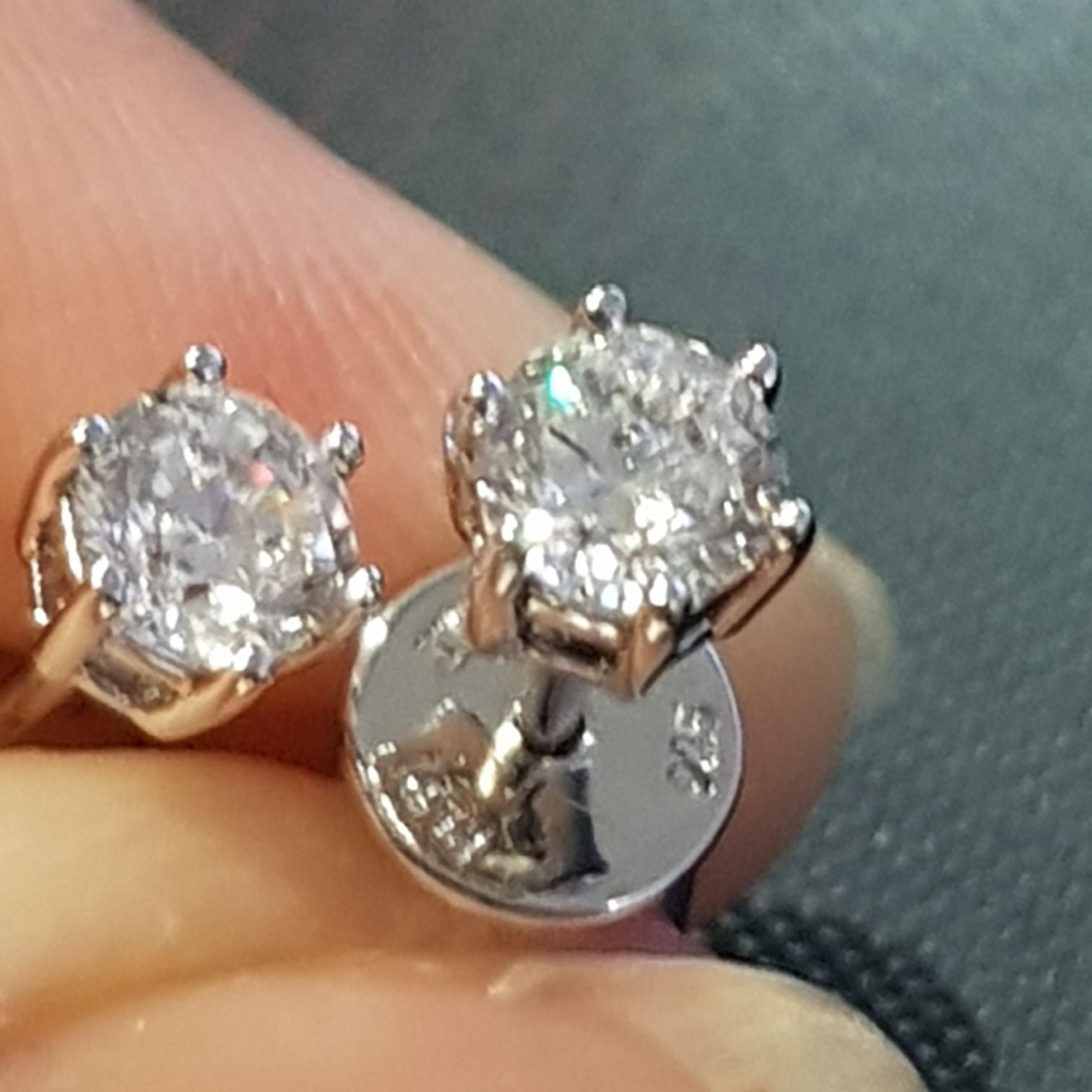 0.30ct Diamond Simulants Solitaire Earrings