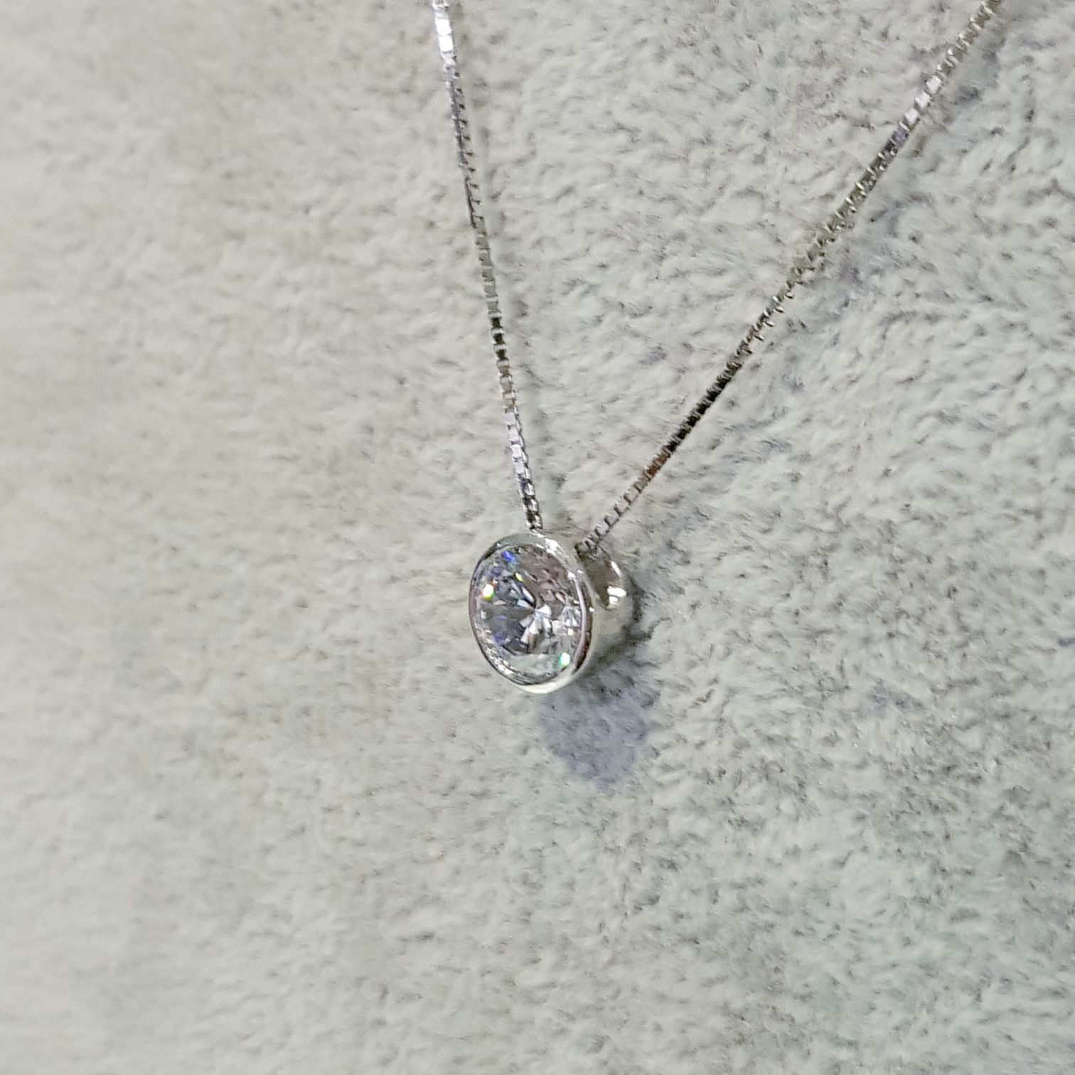 Solitaire Bezel Necklace