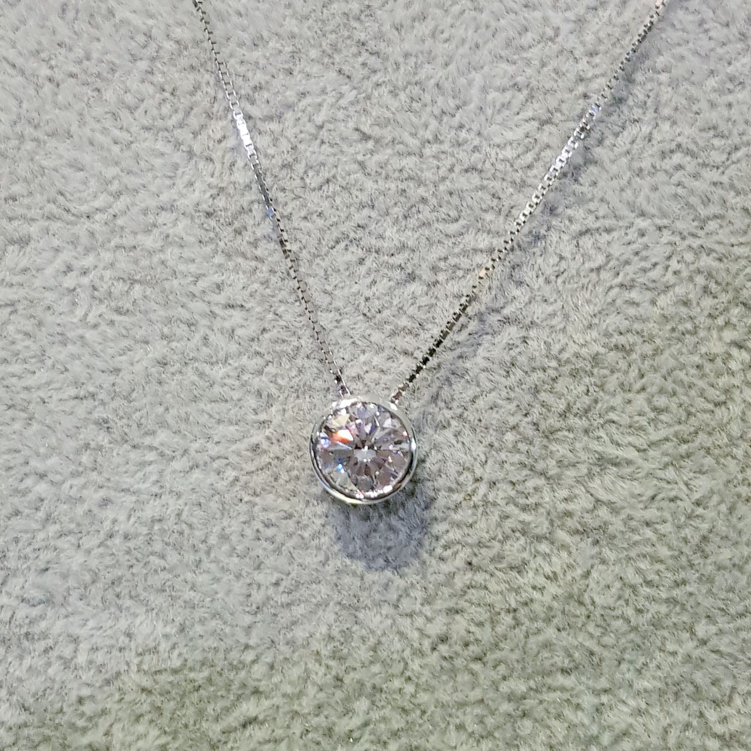 Solitaire Bezel Necklace