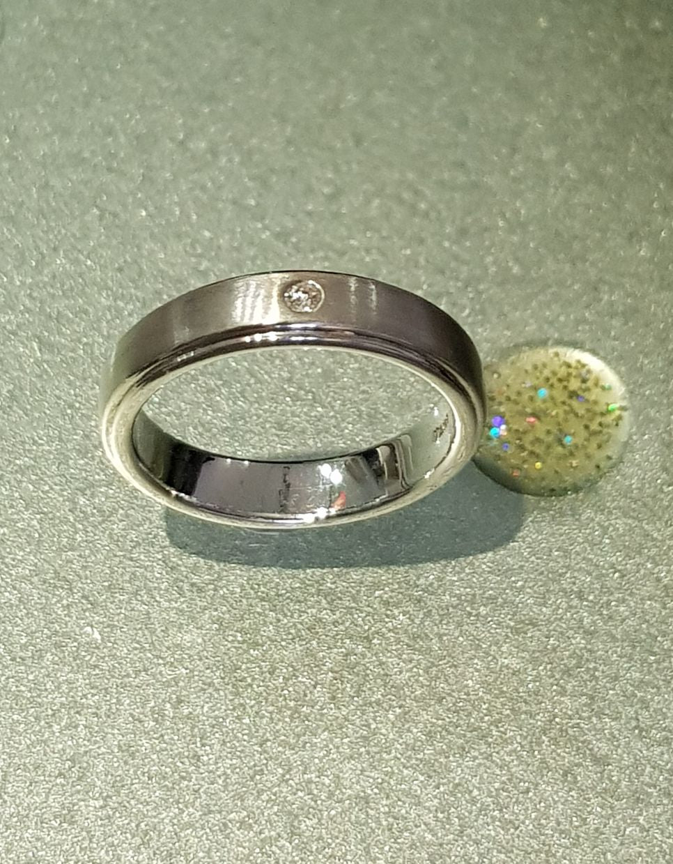 Diamond Matte & Glossy  Wedding Band