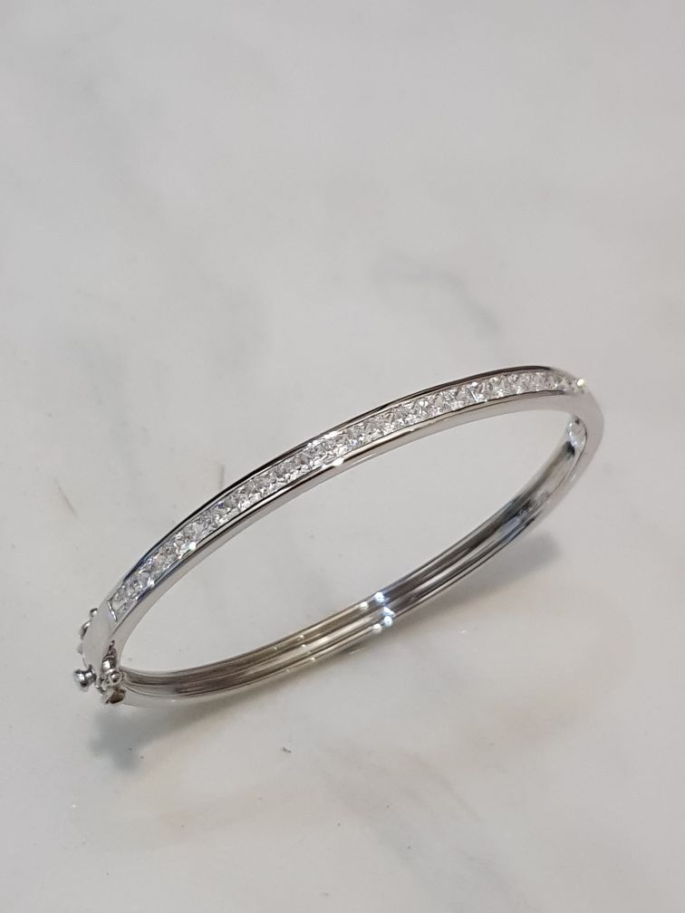 Stunning Simulated Diamond Bangle