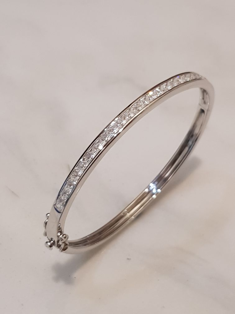 Stunning Simulated Diamond Bangle