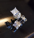 1.00 carats Princess Cut Scintilli  Earring