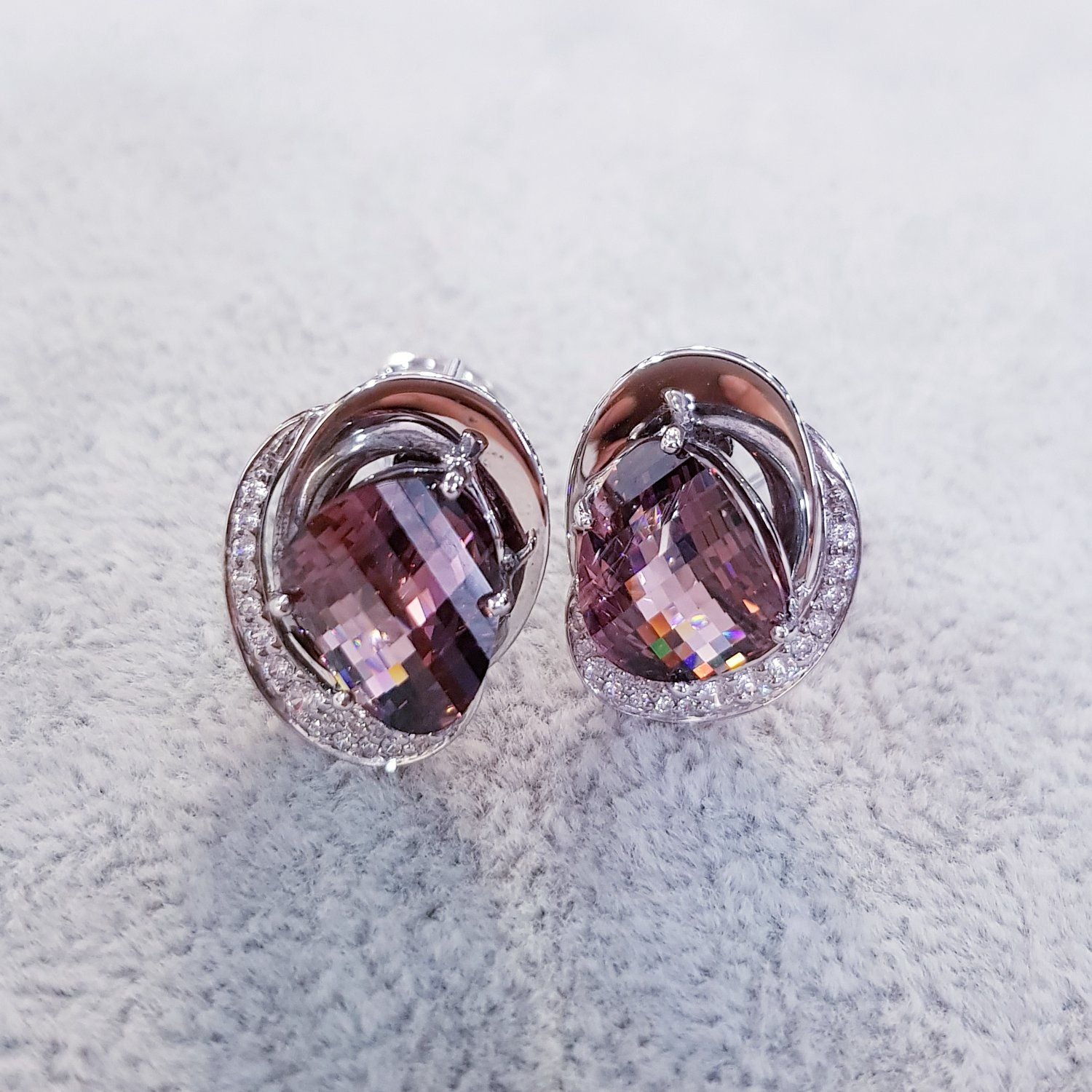 Innovative Pink Tourmaline Earrings