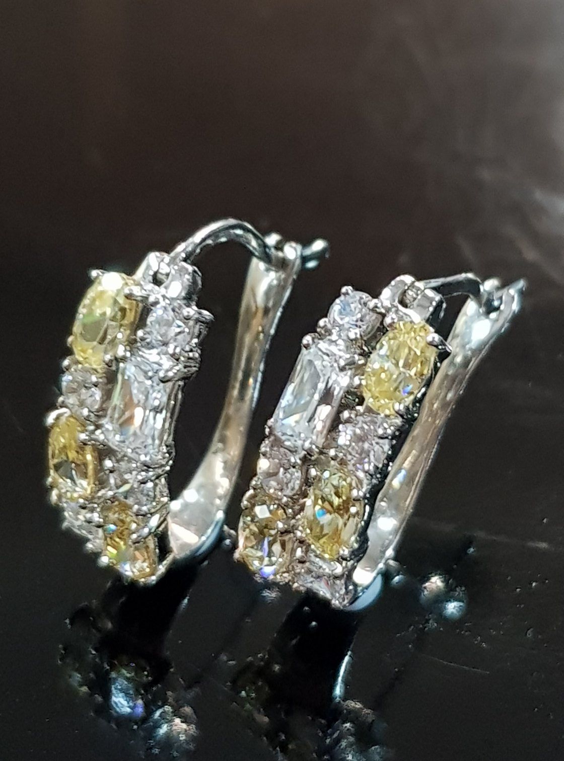 Stunning Canary Hoop Earrings