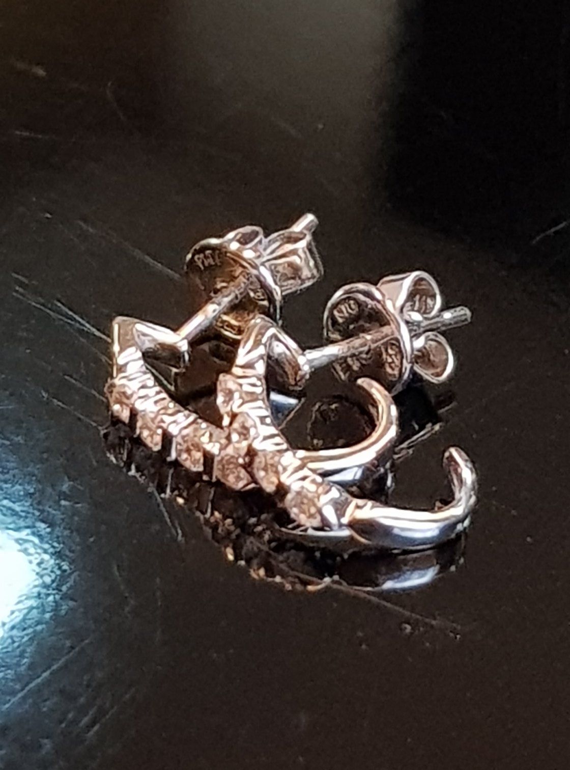 Classic Half Loop Simulated Diamond Earrings