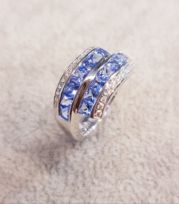 Shank Blue Topaz Ring